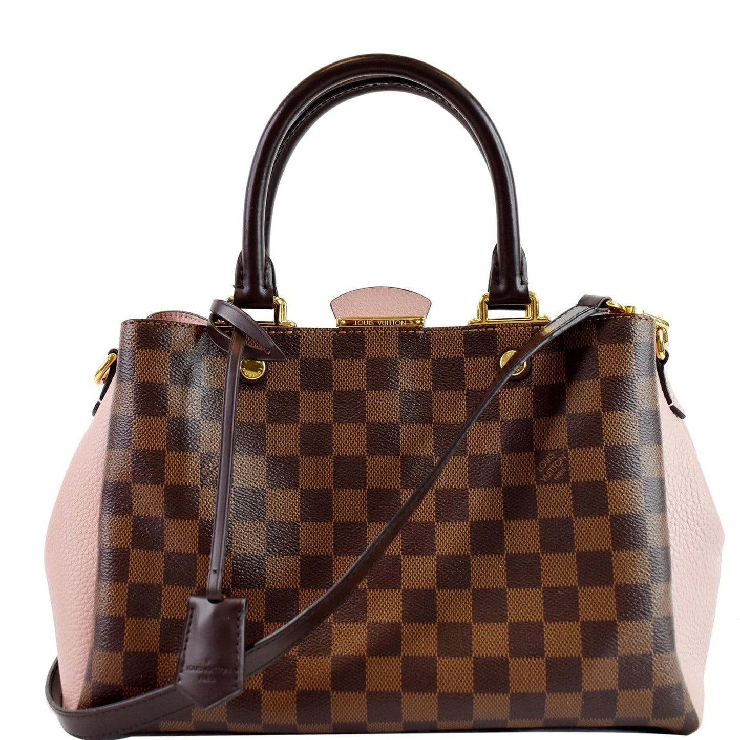 Louis Brittany Damier Ebene Shoulder Bag Brown Brown 4