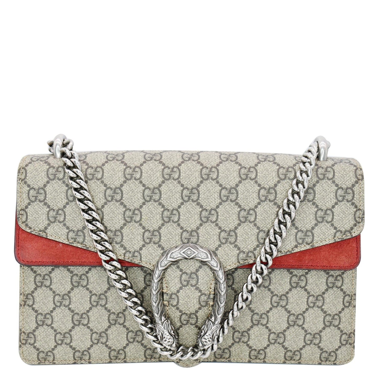 Gucci Dionysus Supreme Shoulder Bag Canvas Beige