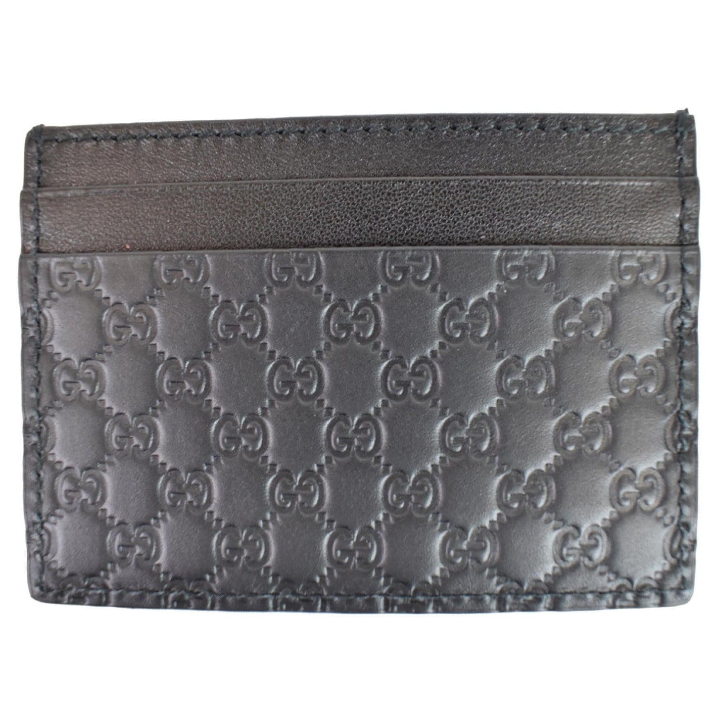 Gucci Microssima Card Case Clutch Bag Black