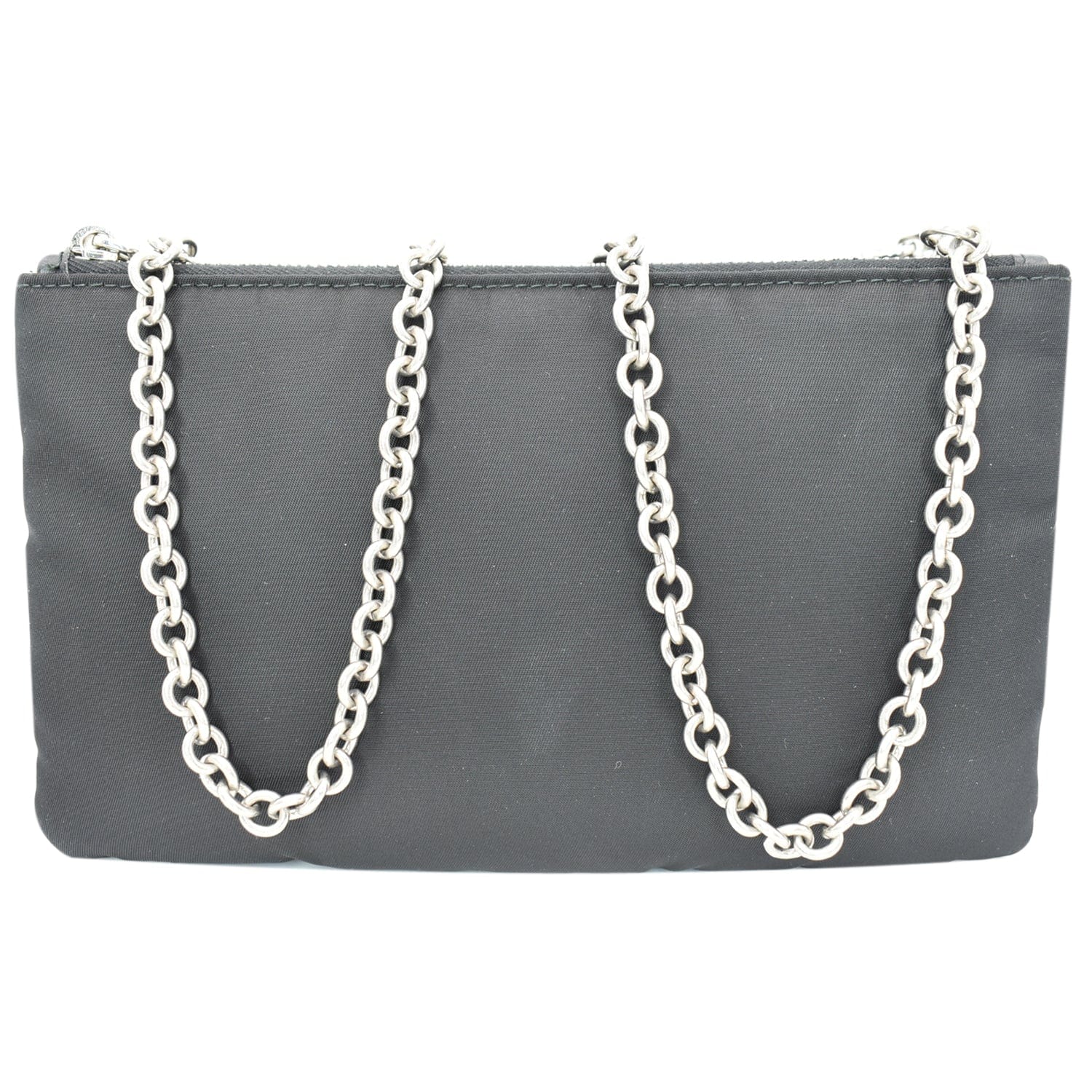 Prada Chain Crossbody Bag Nylon Black