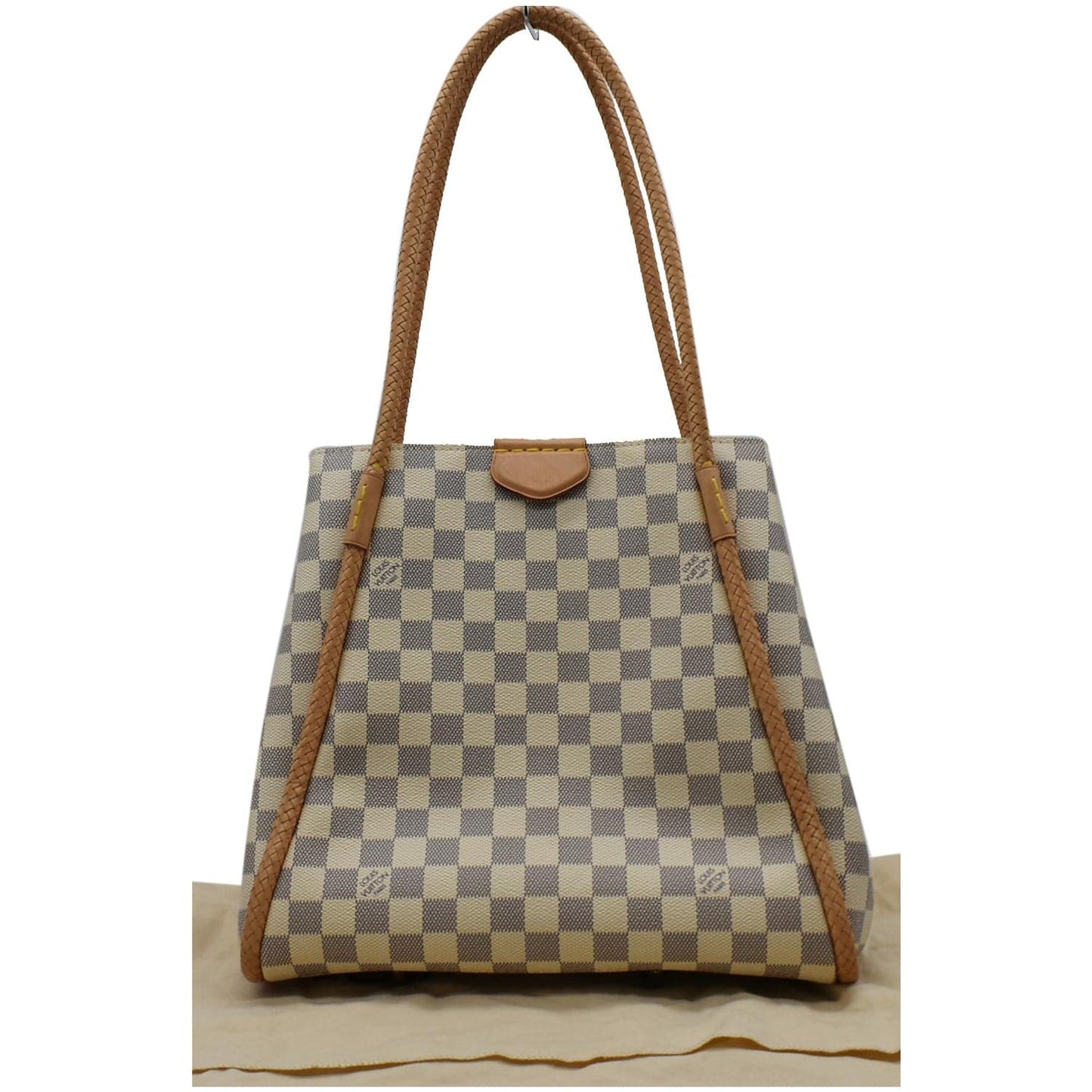 Louis Propriano Damier Azur Tote Shoulder Bag White