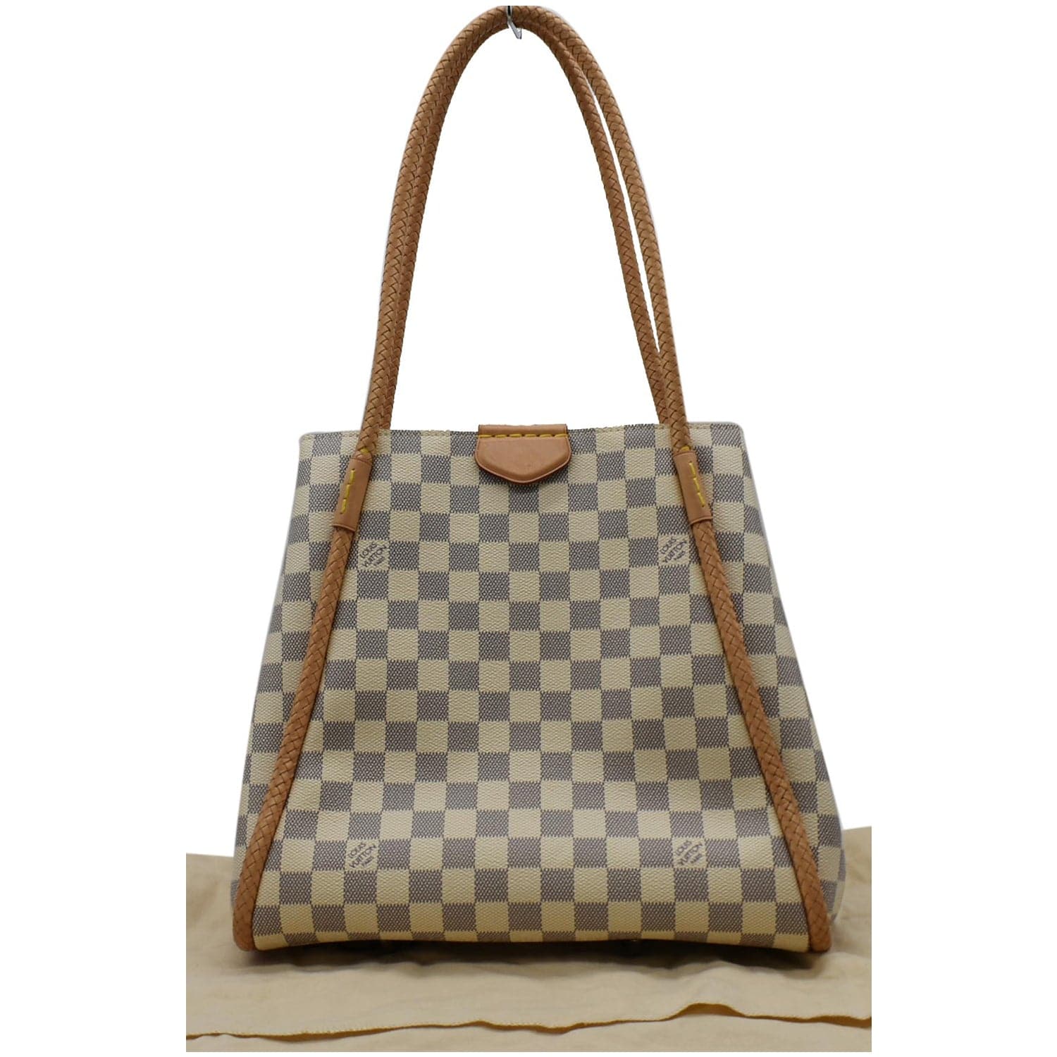 Louis Propriano Damier Azur Tote Shoulder Bag White
