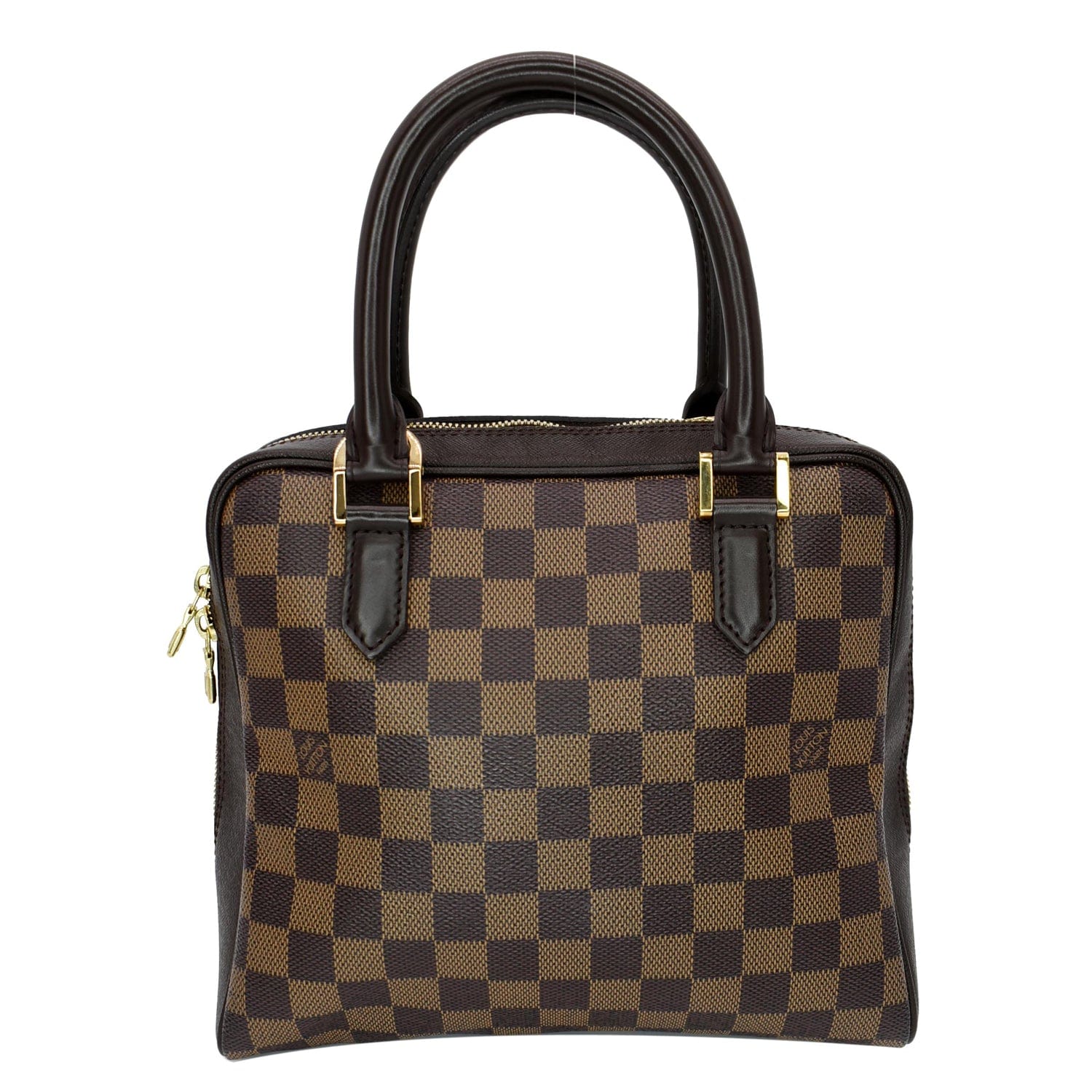 Louis Brera Damier Ebene Satchel Bag Brown Travel Bag