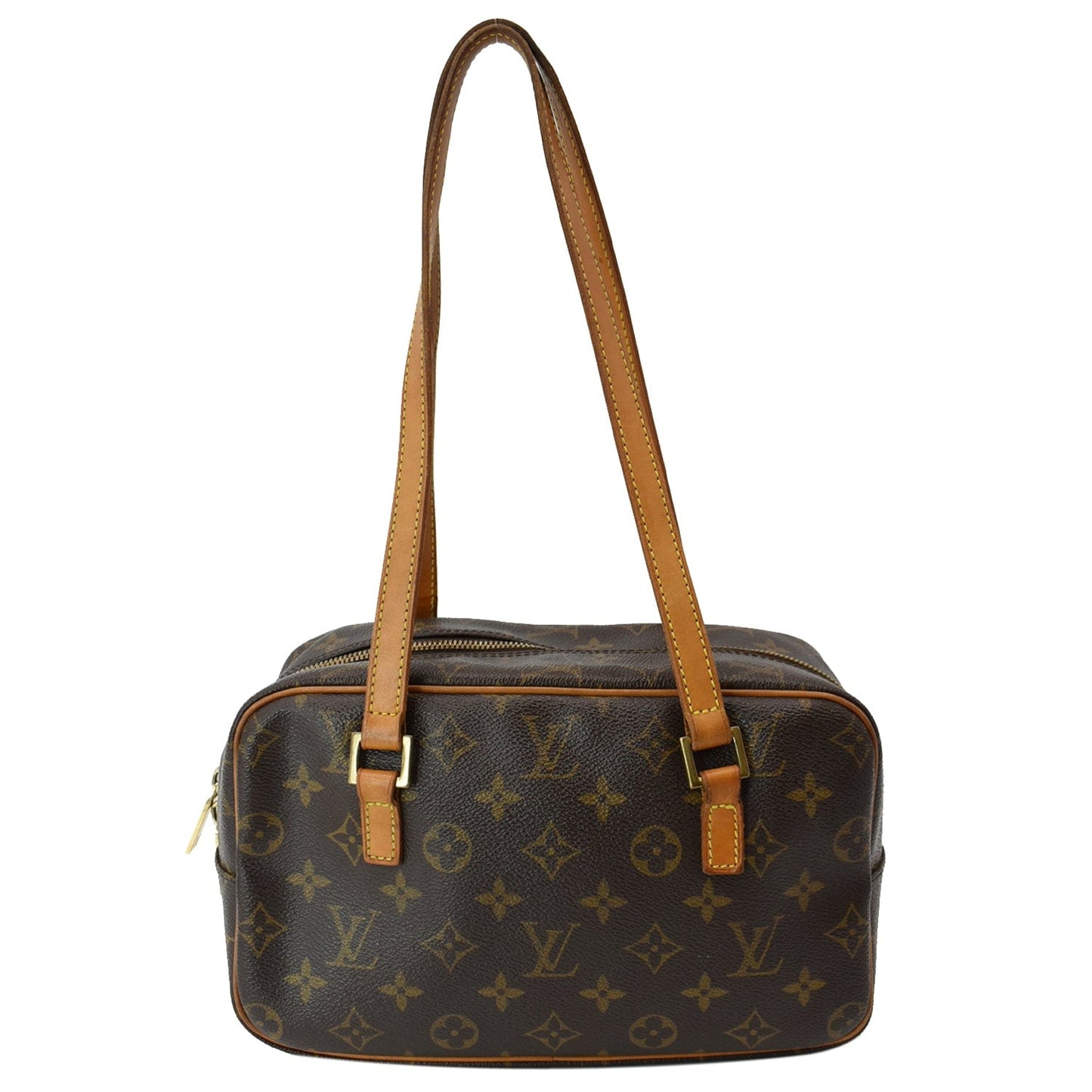 Louis Cite Mm Shoulder Bag Canvas Monogram Bag Brown