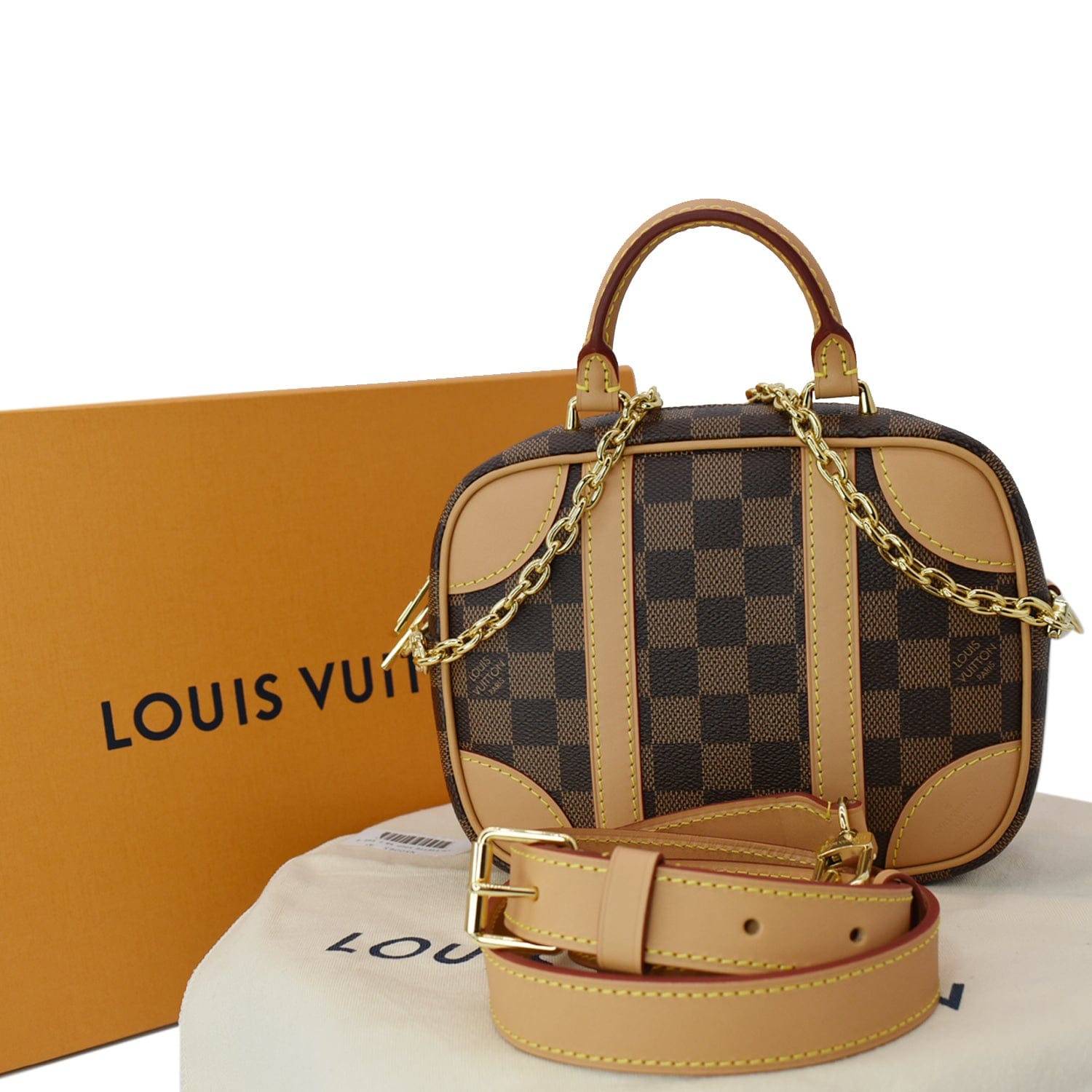 Louis Valisette Souple Bb Damier Ebene Shoulder Brown Shoulder Bag