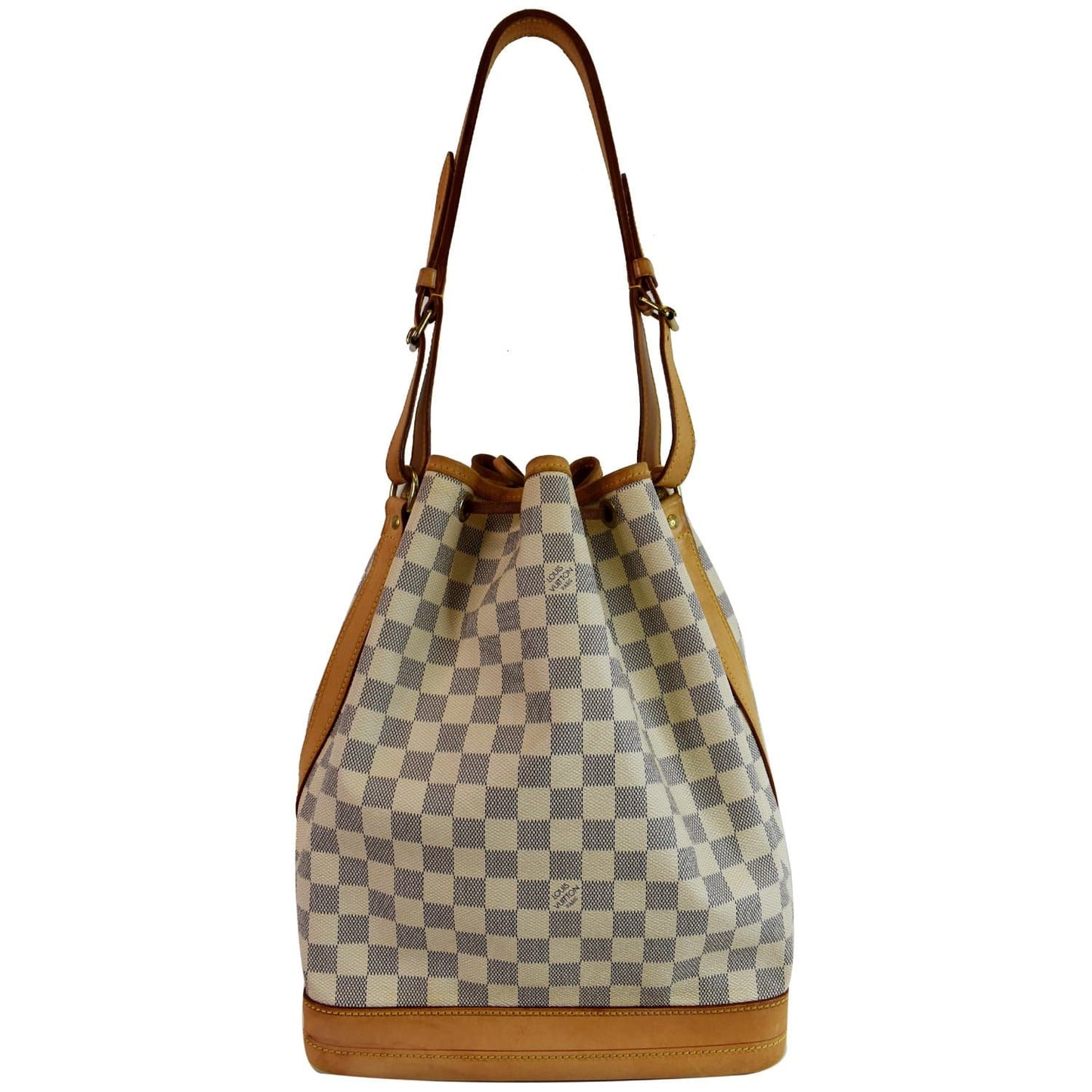Louis Noe Damier Azur Shoulder Bag Brown Large