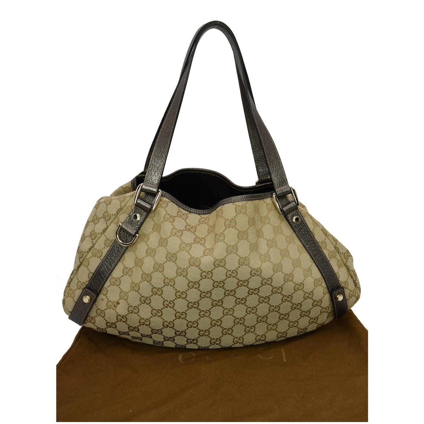 Gucci Abbey Shoulder Bag Canvas Beige