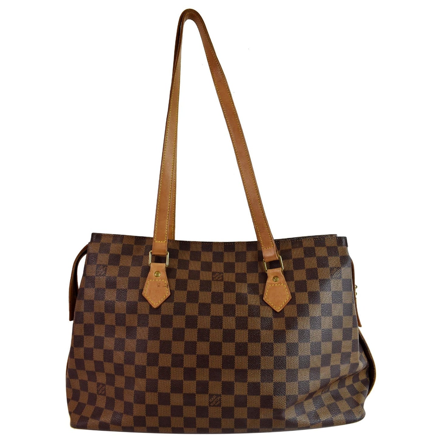 Louis Chelsea Damier Ebene Shoulder Bag Brown