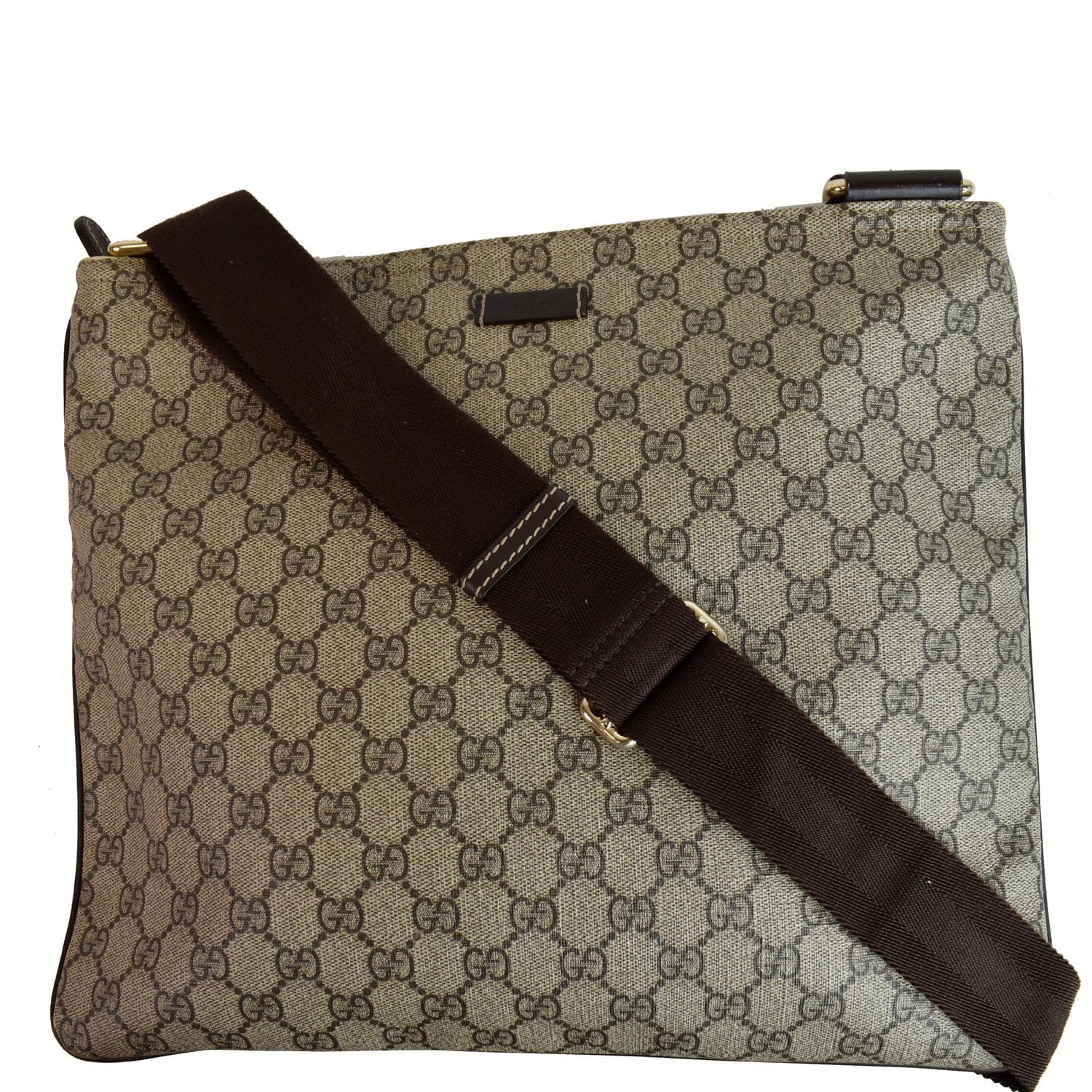 Gucci Supreme Messenger Shoulder Bag Canvas Beige