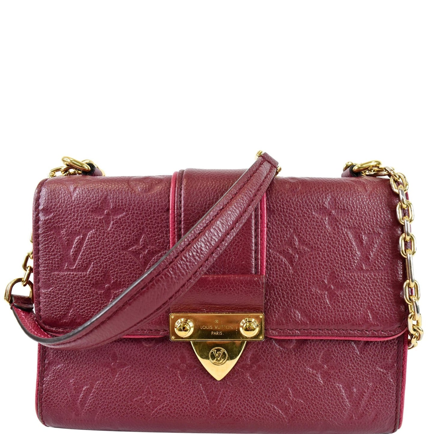 Louis Saint Sulpice Pm Empreinte Crossbody Bag Leather Bag Maroon