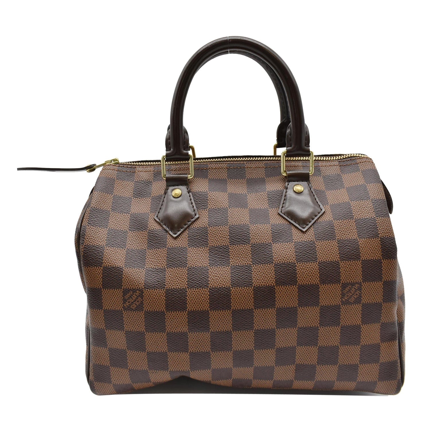 Louis Speedy Damier Ebene Shoulder Bag Brown