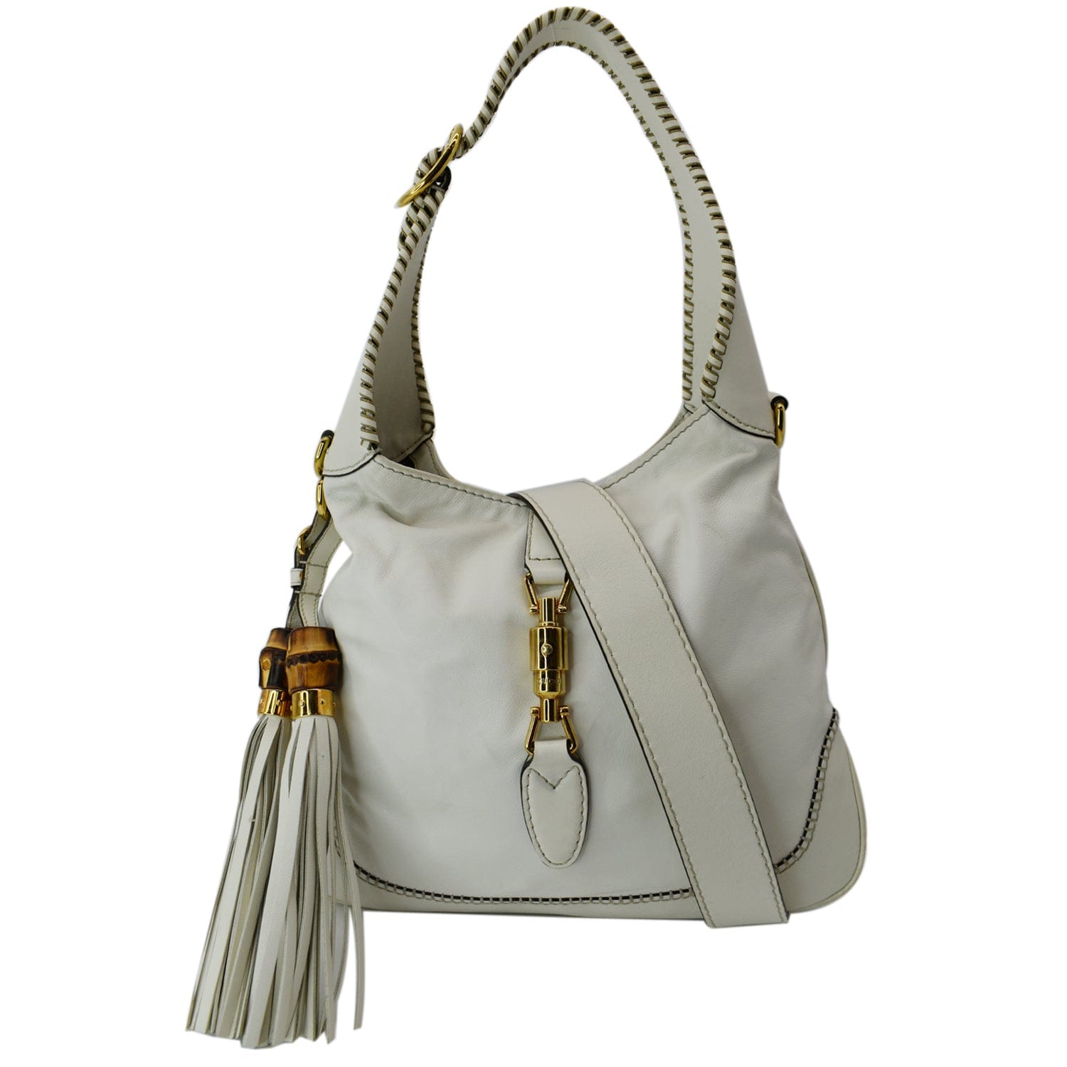 Gucci Jackie Shoulder Bag Leather White