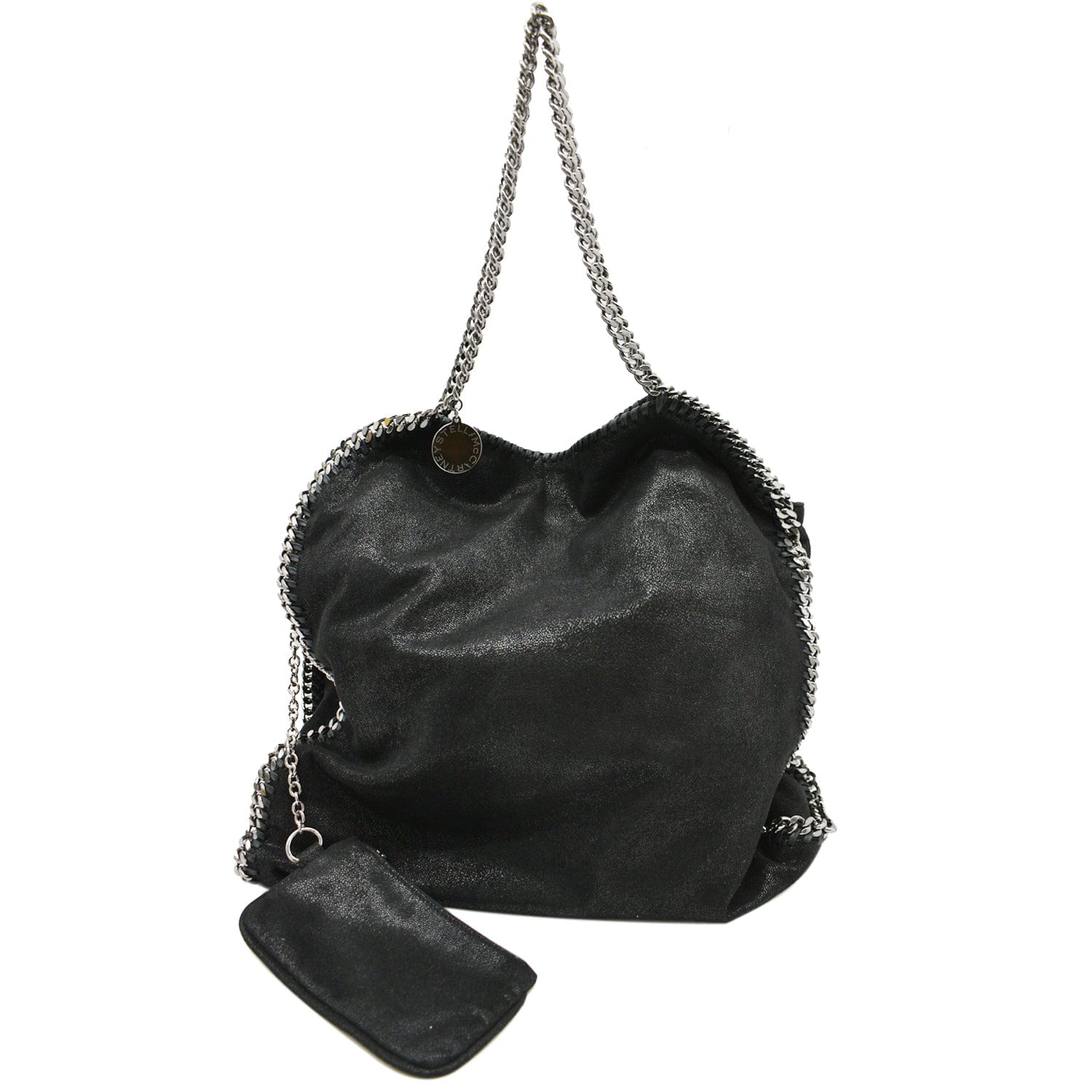 Falabella Faux Chain Shoulder Bag Leather Black
