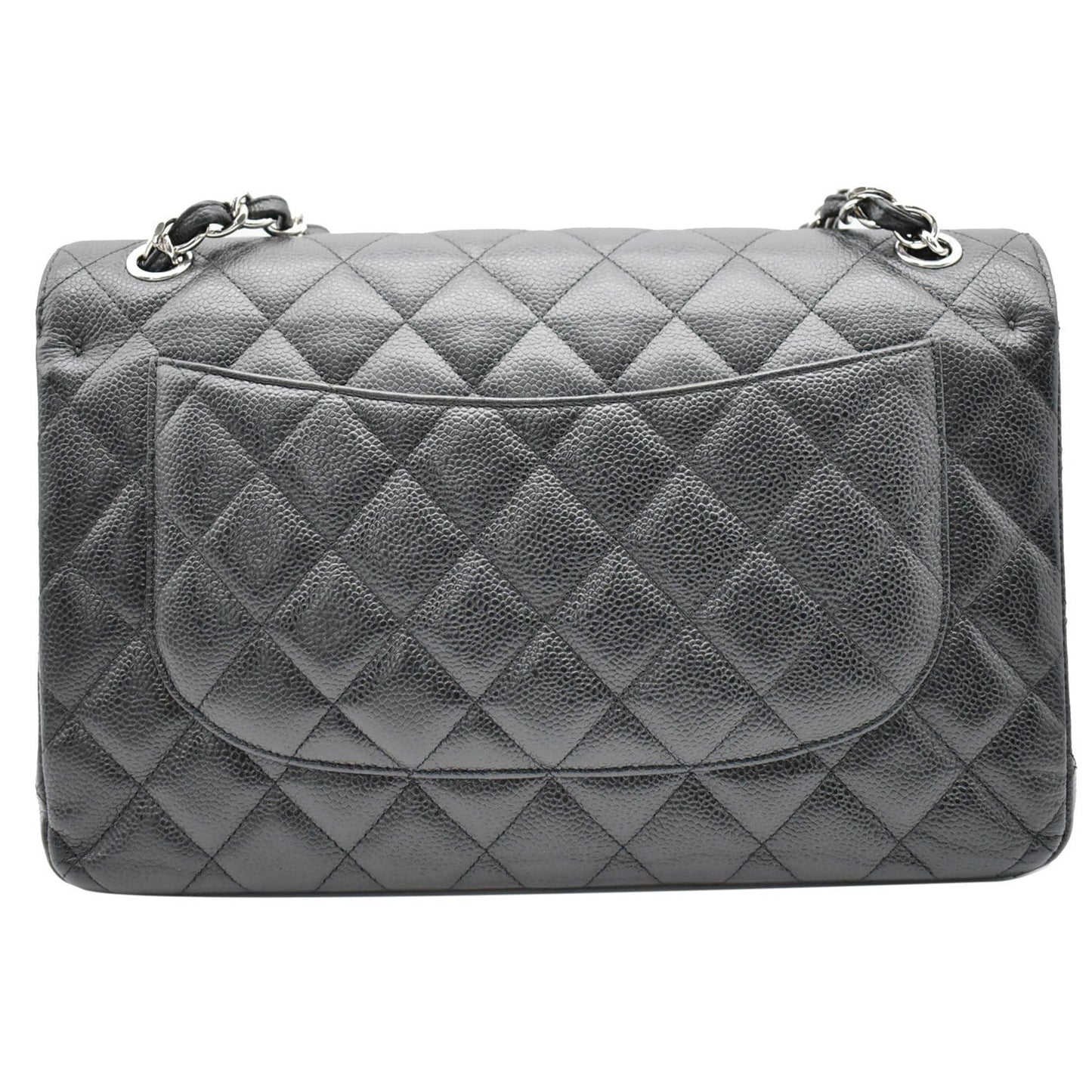Chanel Jumbo Double Caviar Shoulder Bag Hot Deals Leather Black