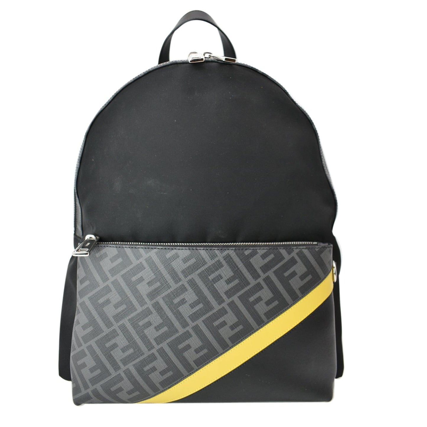 Fendi Diagonal Liberty Backpack Leather Nylon
