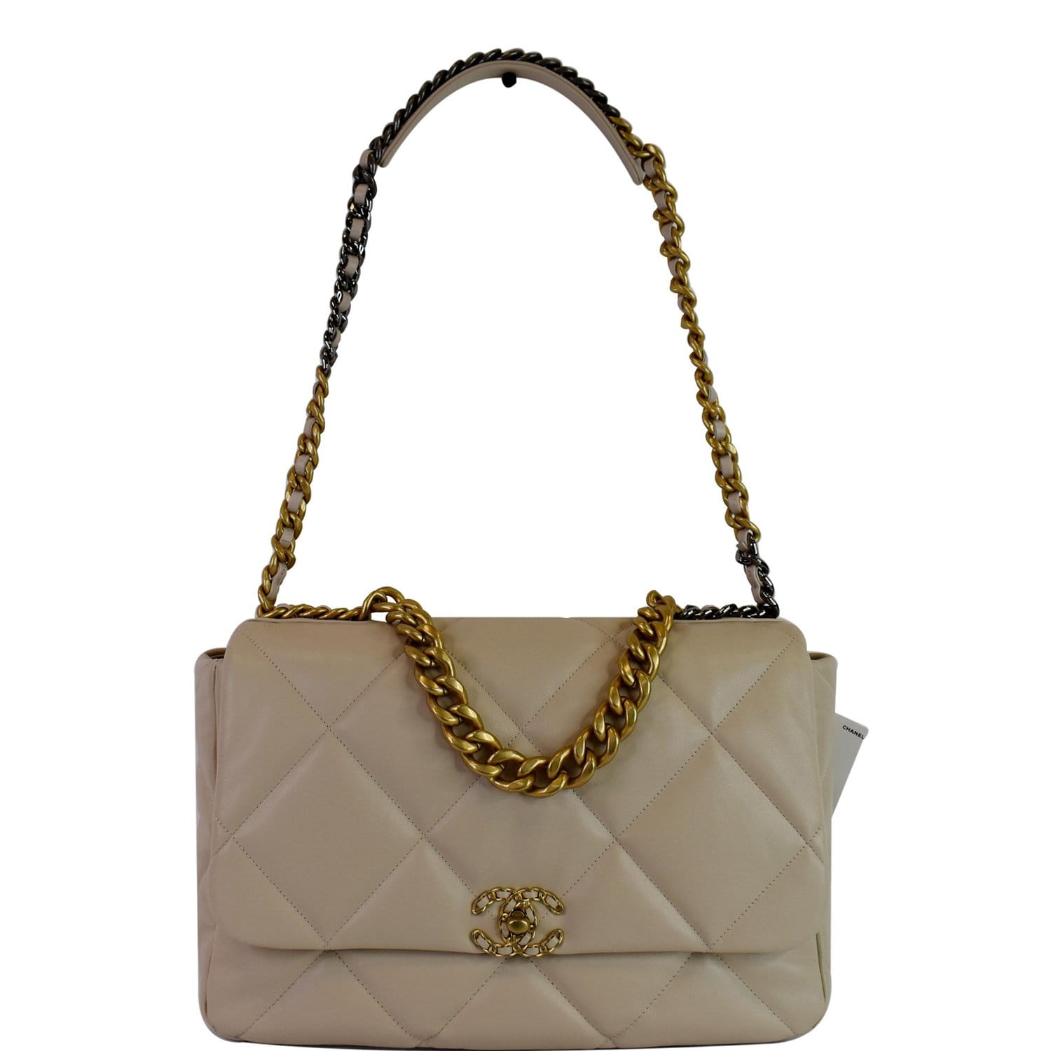 Chanel Maxi Goatskin Shoulder Bag Leather Quilted