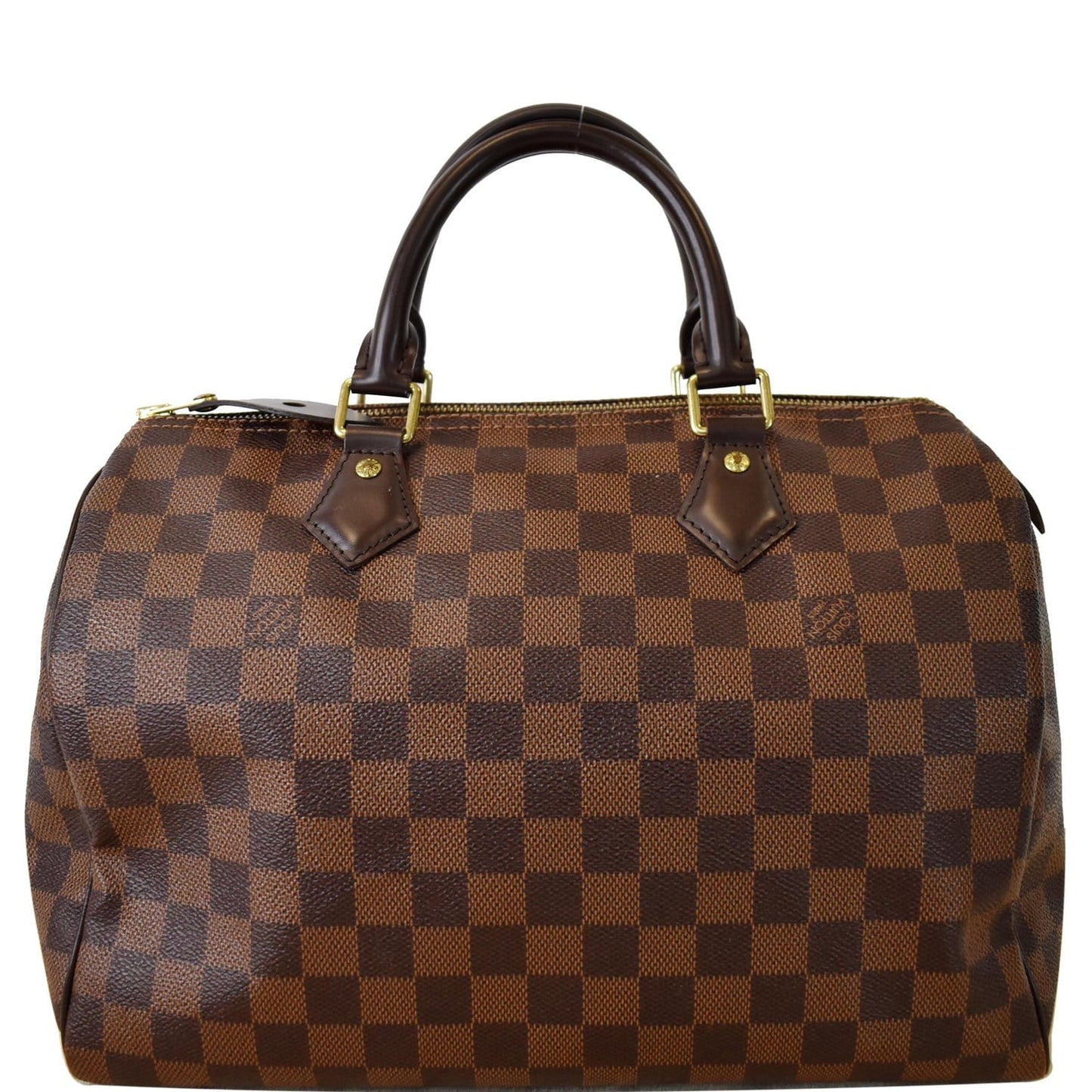 Louis Speedy Damier Ebene Satchel Bag Brown Travel Bag