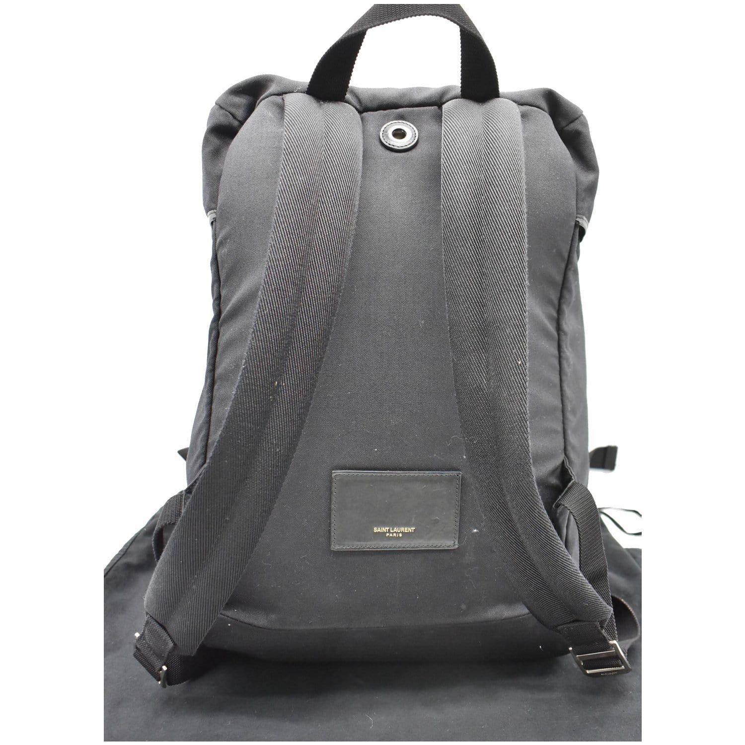 YSL Saint Laurent Saint Hunting Rucksack Backpack Bag Canvas Black