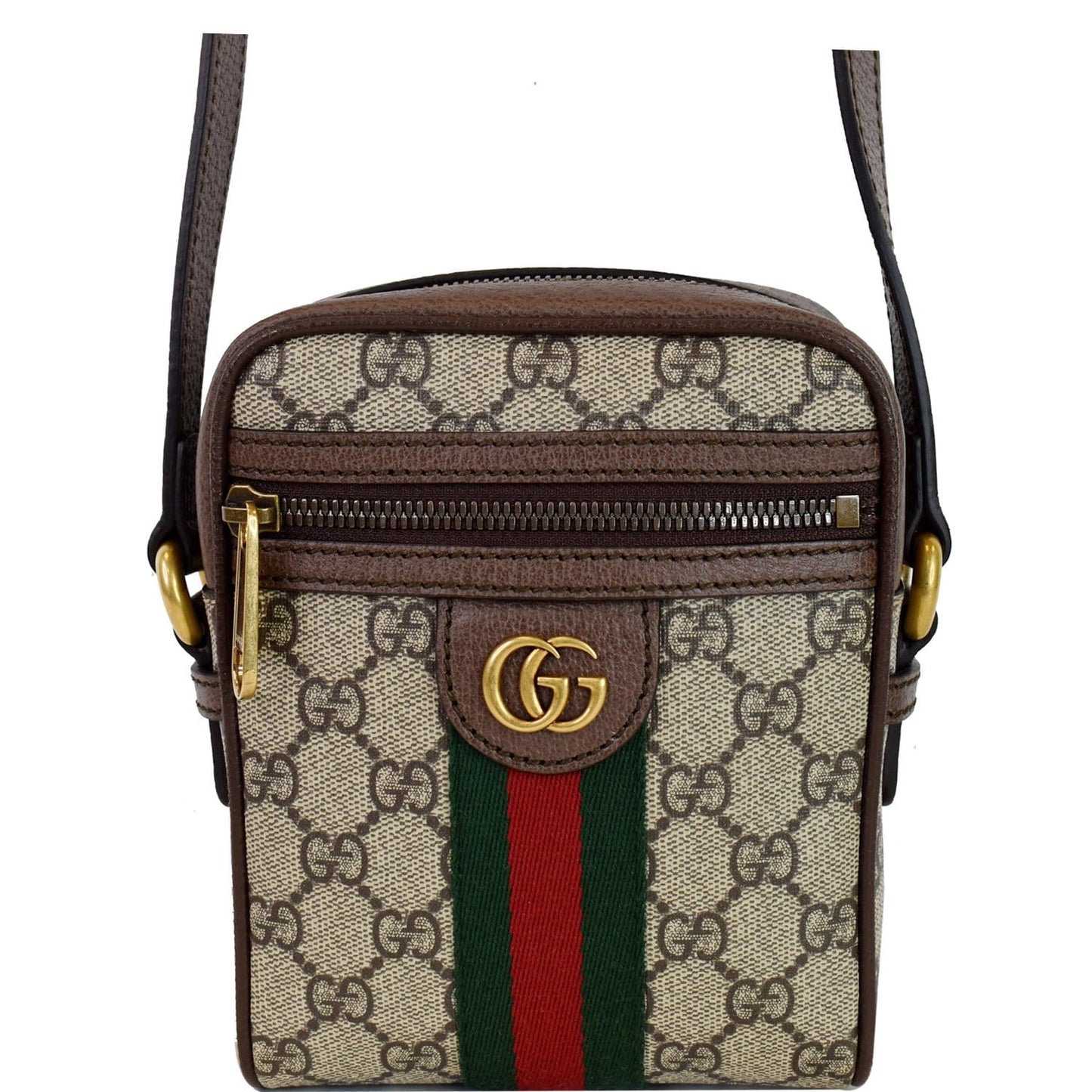 Gucci Ophidia Supreme Shoulder Bag Canvas Beige Beige 598127