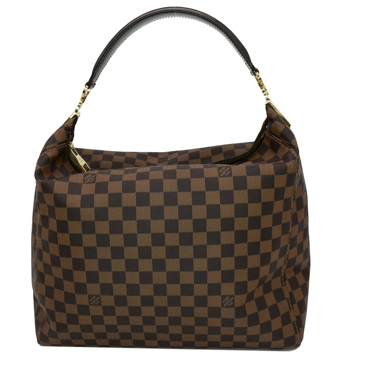 Louis Portobello Damier Ebene Shoulder Bag Brown