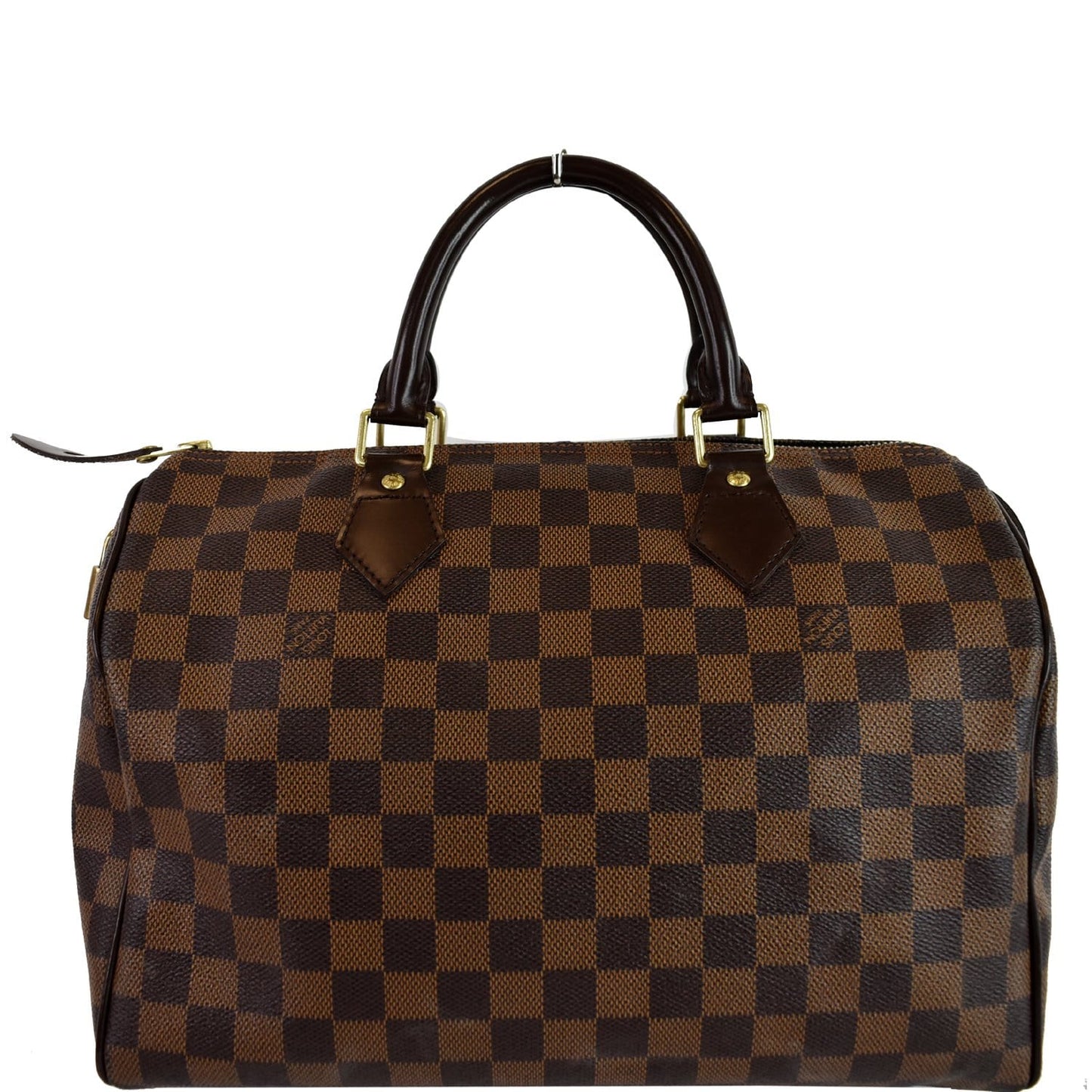 Louis Speedy Damier Ebene Satchel Handbag Brown Travel Bag