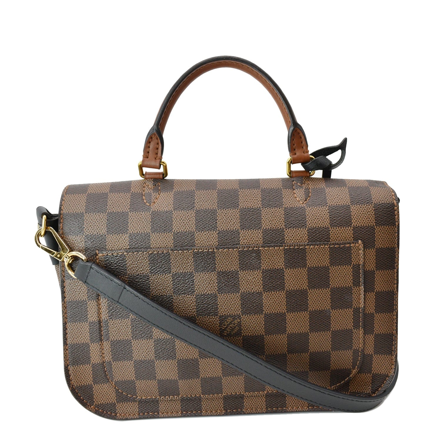 Louis Beaumarchais Damier Ebene Shoulder Bag Brown