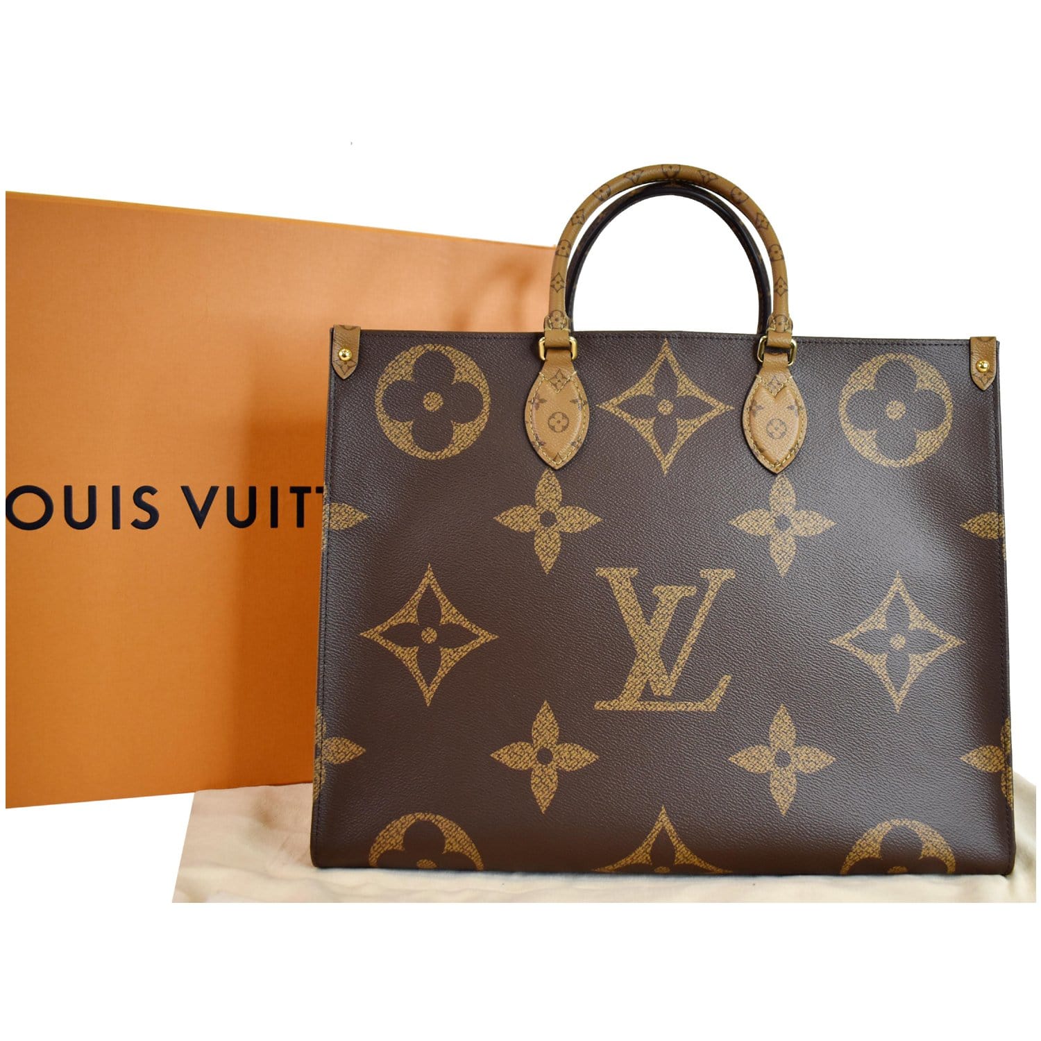 Louis Onthego Gm Reverse Giant Shoulder Bag Canvas Monogram