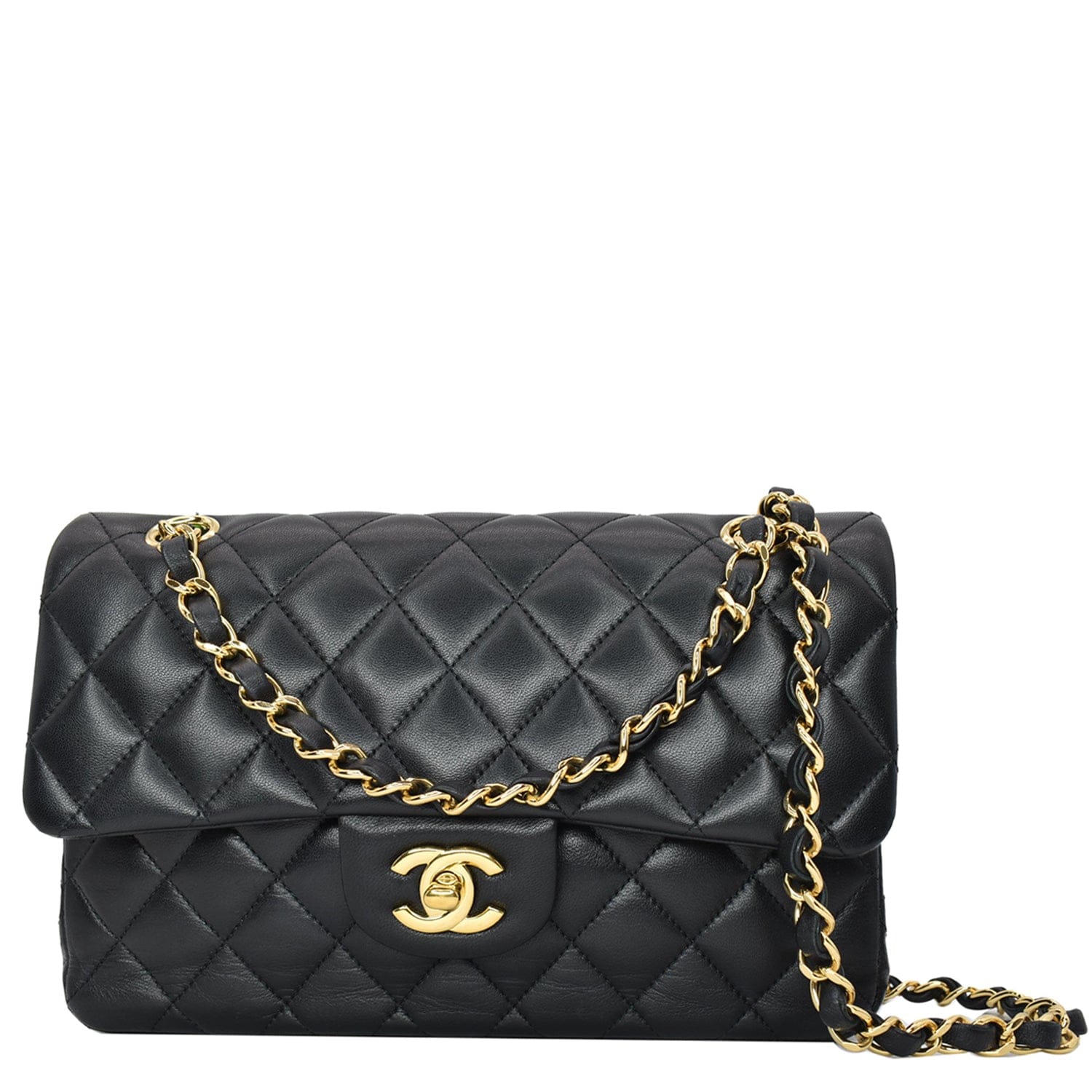 Chanel Classic Double Flap Shoulder Bag Hot Deals Leather Black