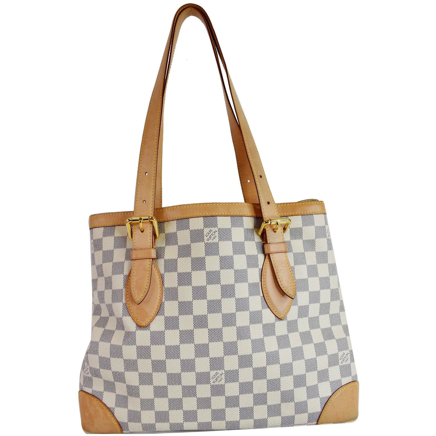 Louis Damier Azur Hampstead Mm Shoulder Bag White