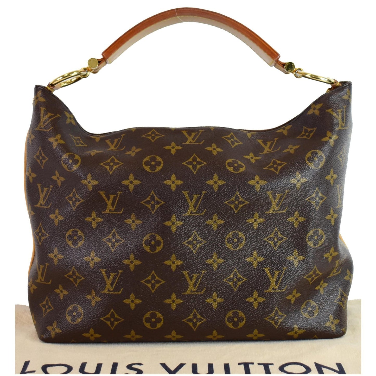 Louis Sully Pm Shoulder Bag Canvas Monogram Brown 3
