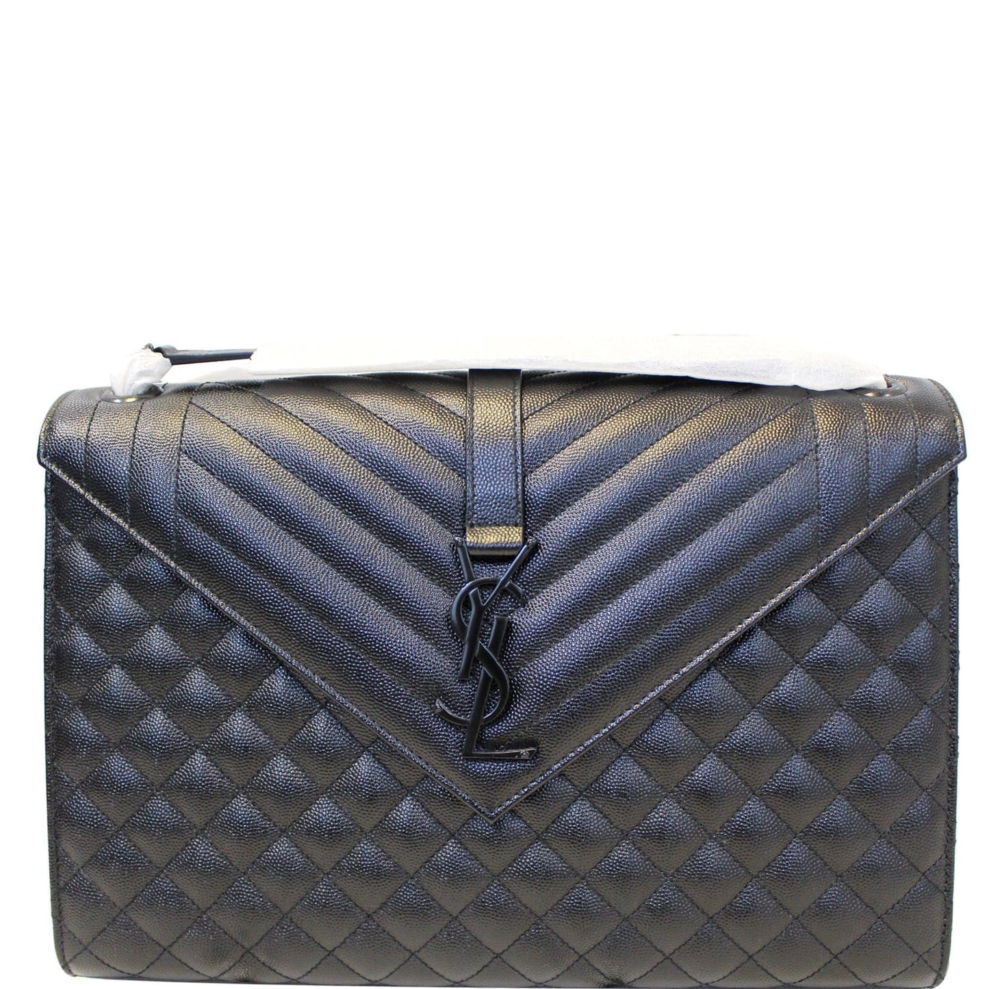 YSL Saint Laurent Saint Envelope Large Embossed Shoulder Bag Leather Matelasse