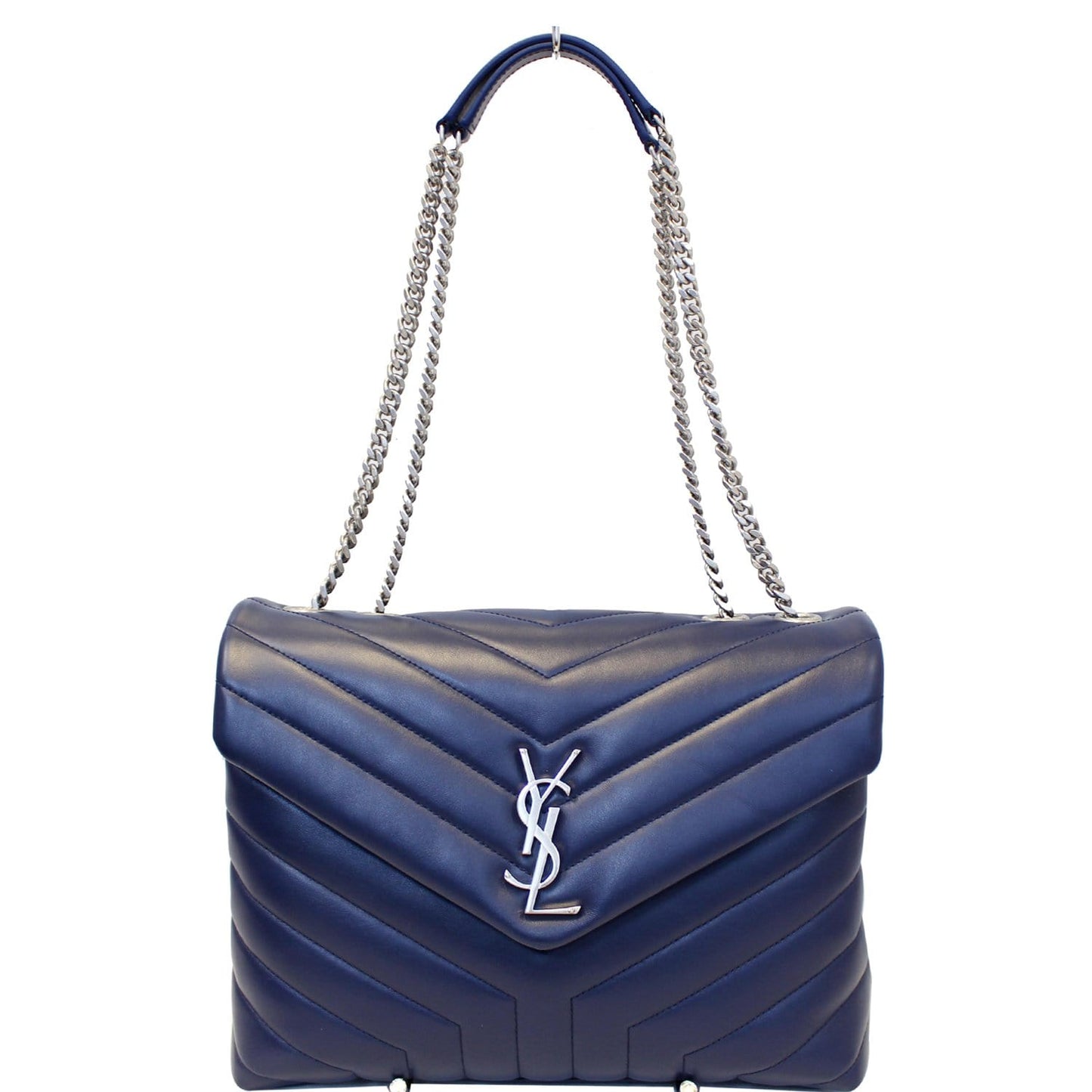 YSL Saint Laurent Saint Loulou Calfskin Shoulder Bag Matelasse Monogram