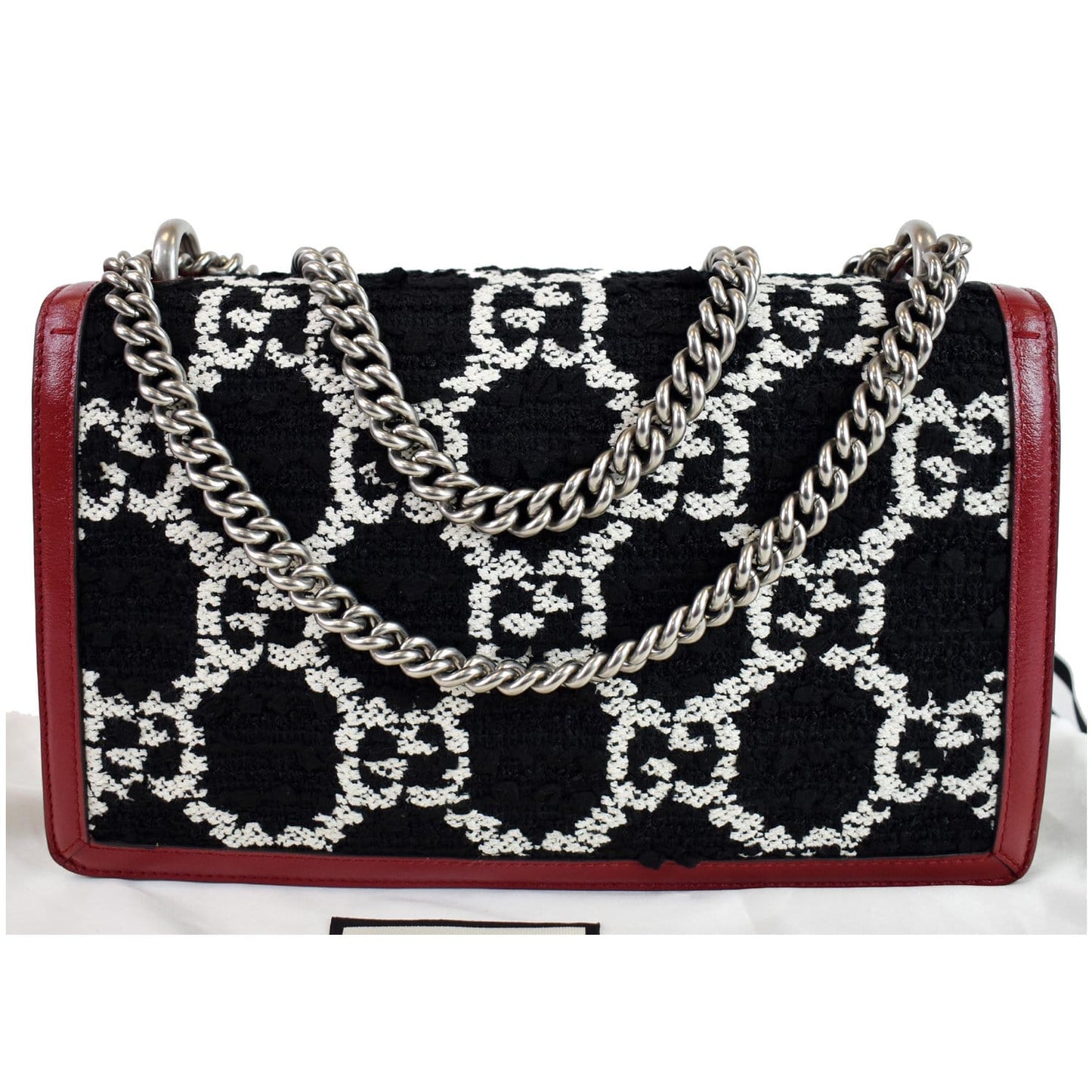 Gucci Dionysus Tweed Shoulder Bag Cerise Small