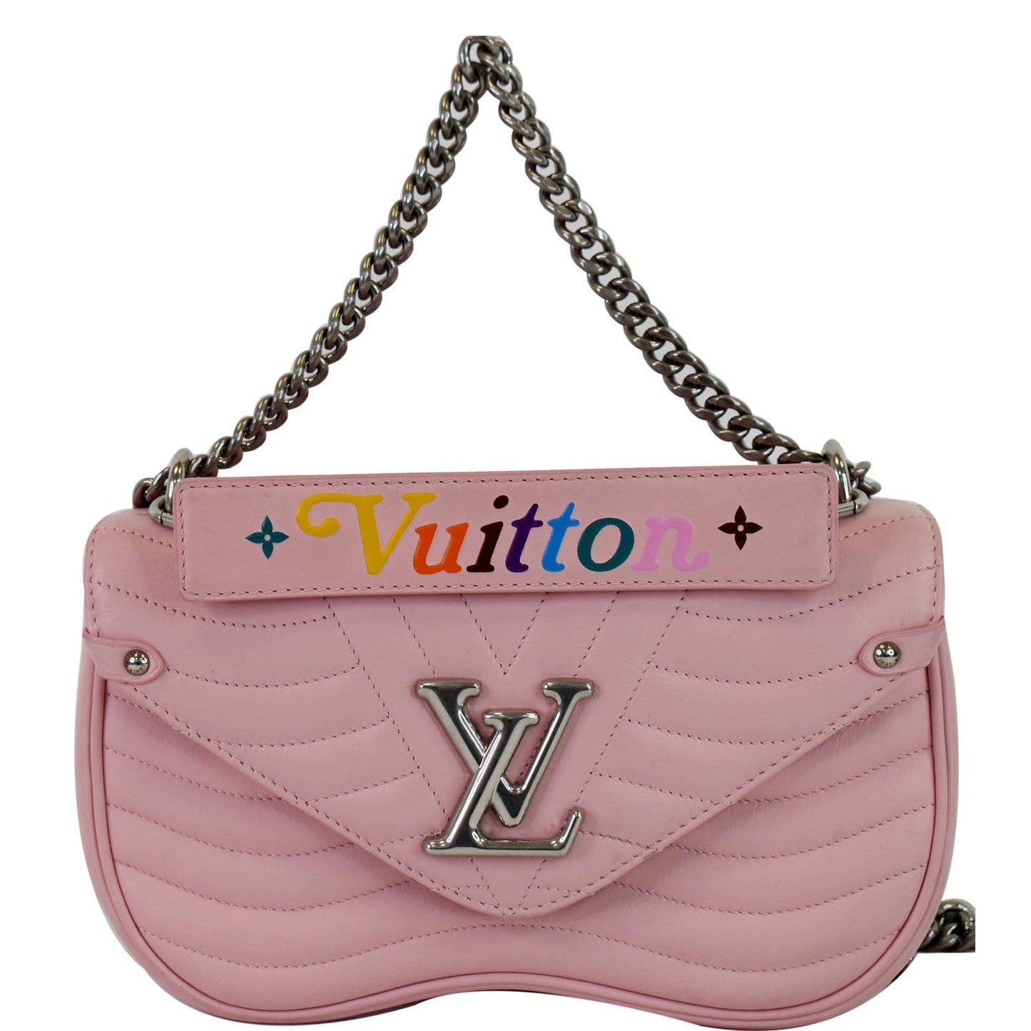 Louis New Wave Mm Calfskin Shoulder Bag Leather Pink