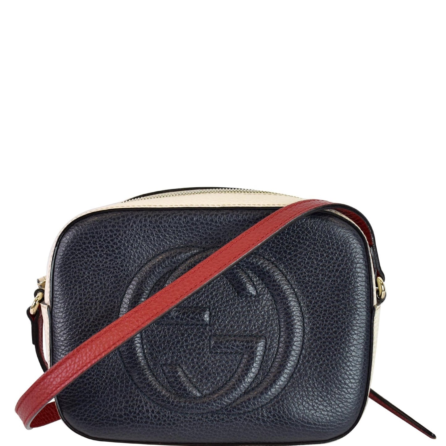 Gucci Soho Disco Crossbody Bag Navy Leather Small