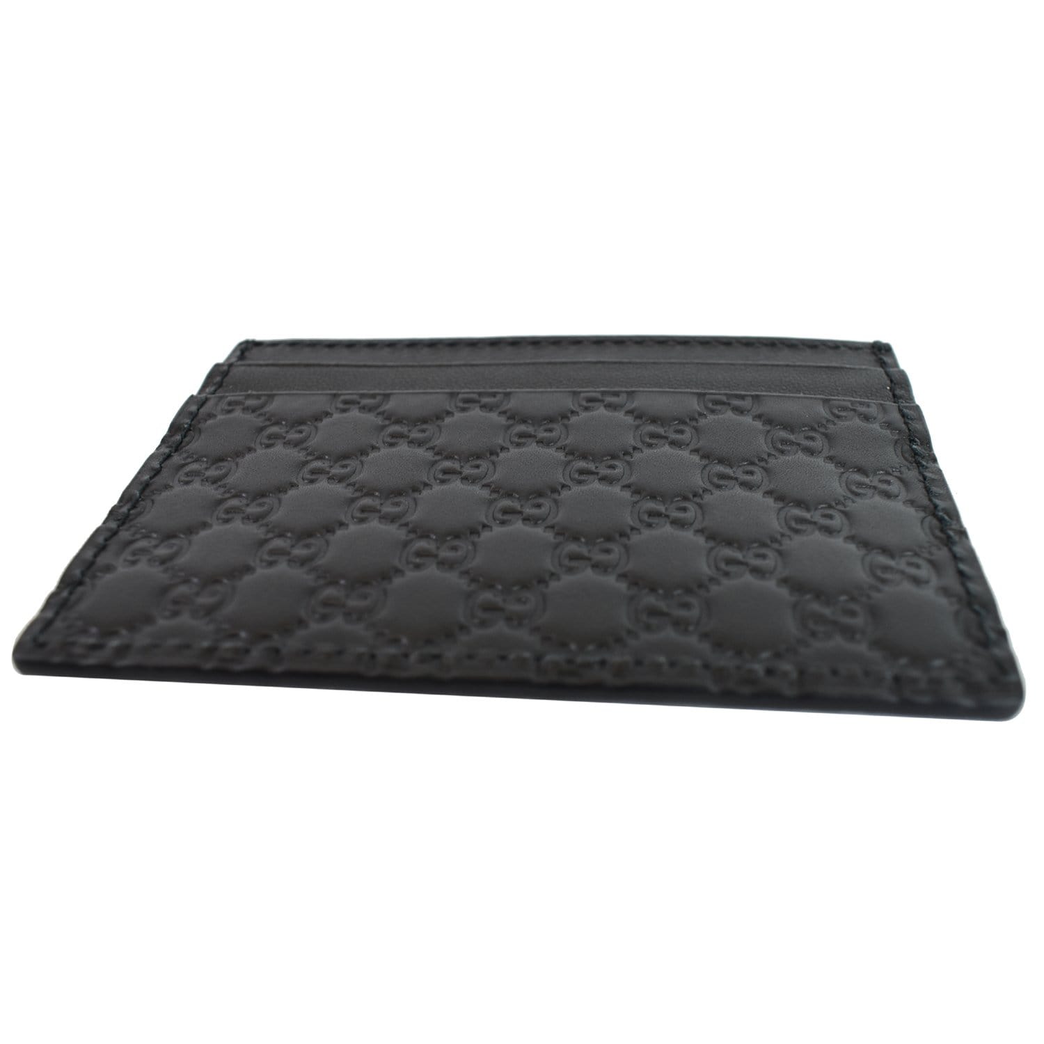 Gucci Microssima Card Case Clutch Bag Black