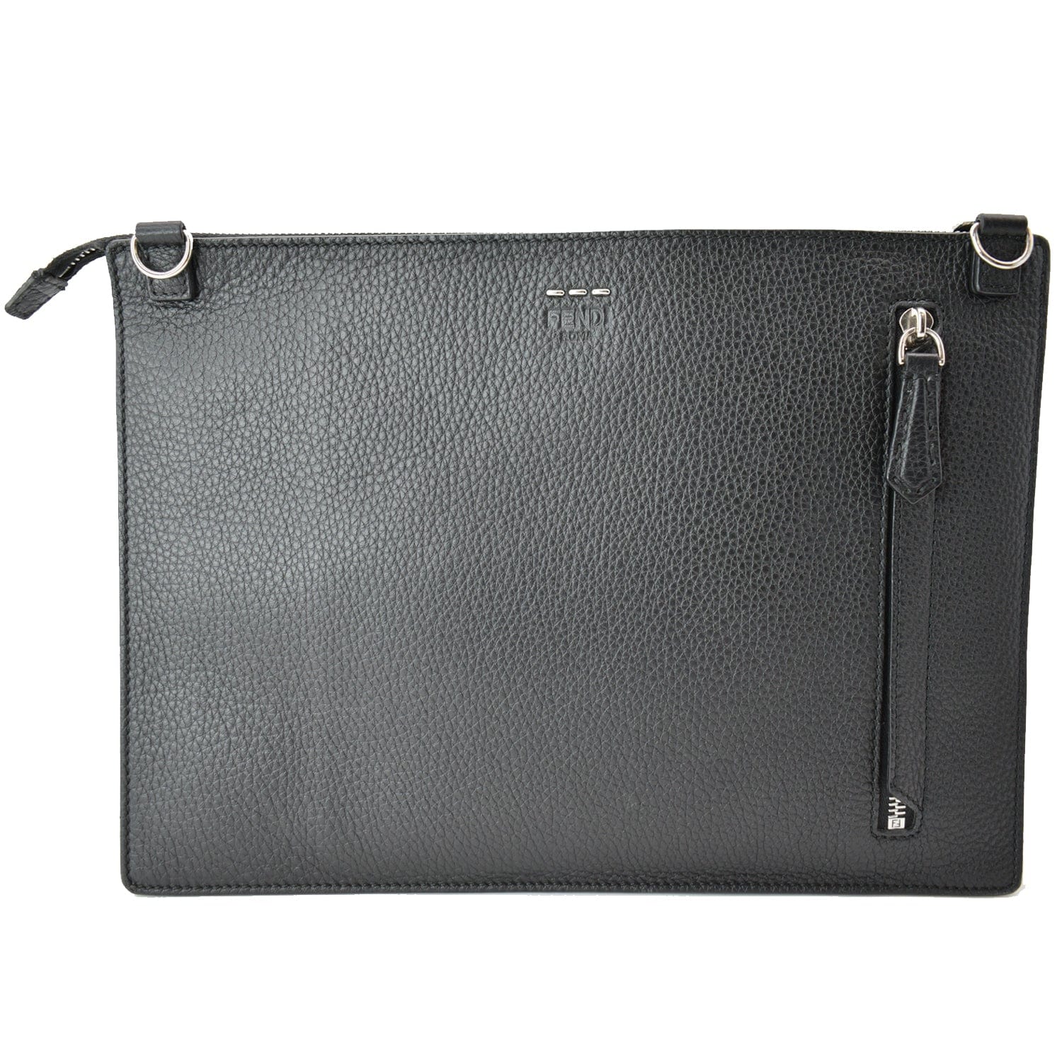 Fendi Crossbody Messenger Bag Leather Black Crossbody Bag