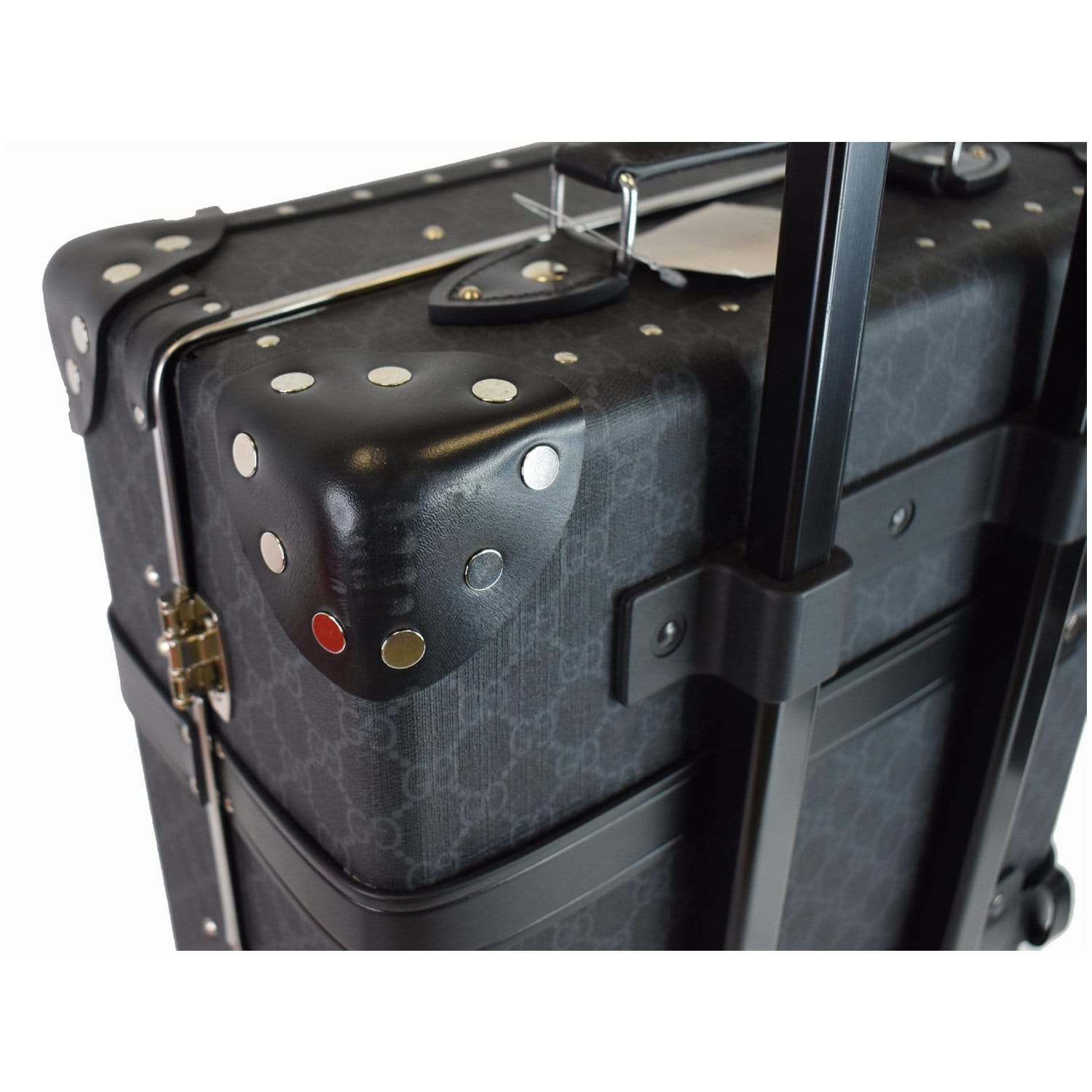 Gucci Globe Trotter Rolling Suitcase Luggage Travel Bag Black Medium