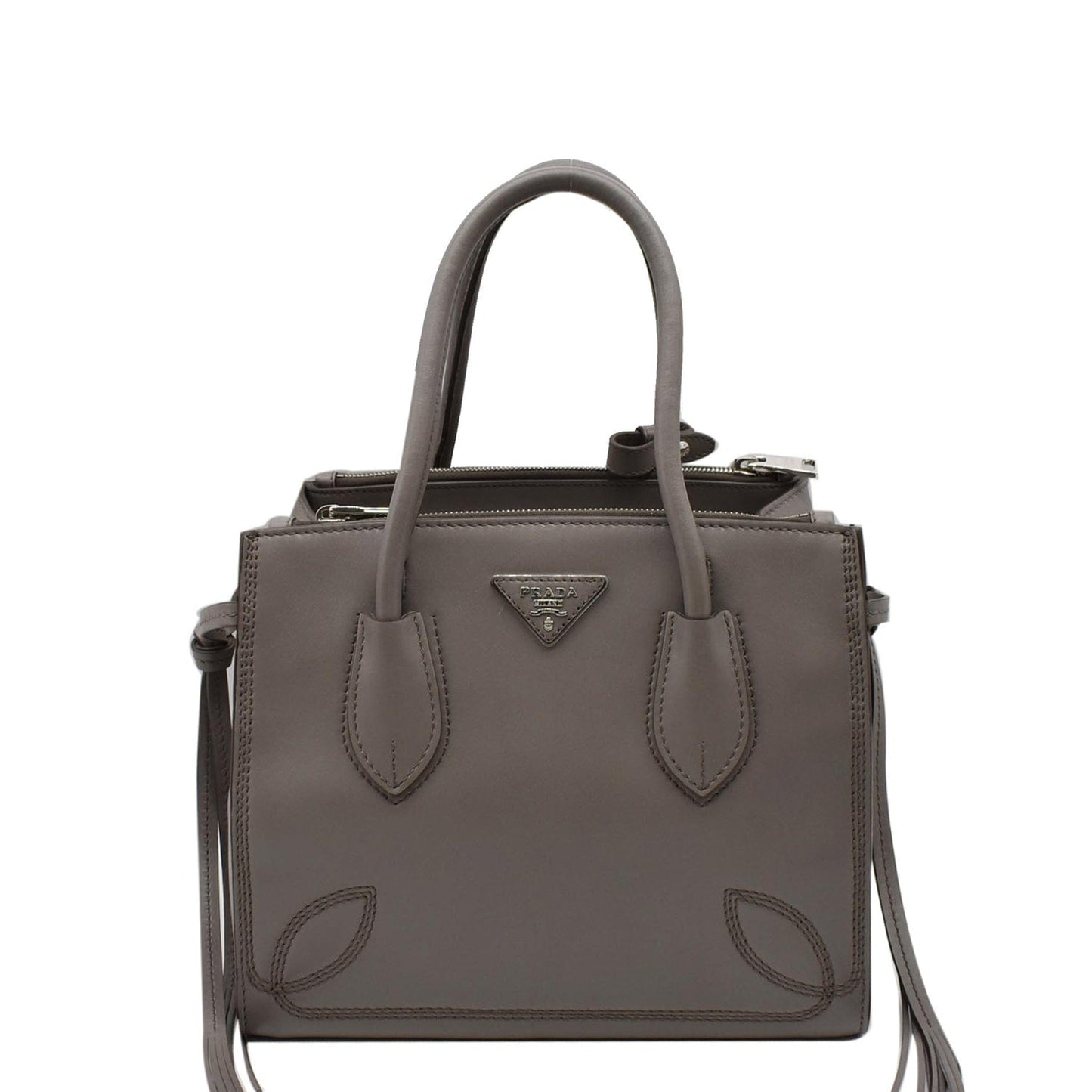 Prada City Sport 2Way Shoulder Bag Grey Leather