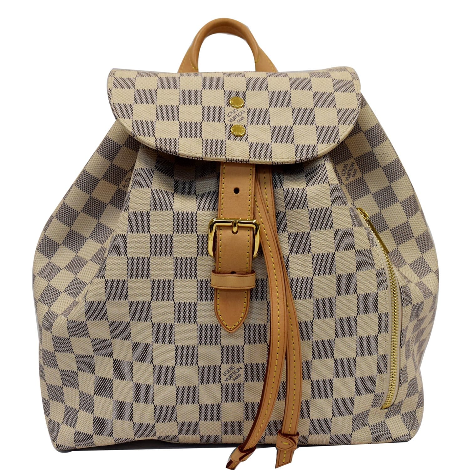 Louis Sperone Damier Azur Backpack Bag White