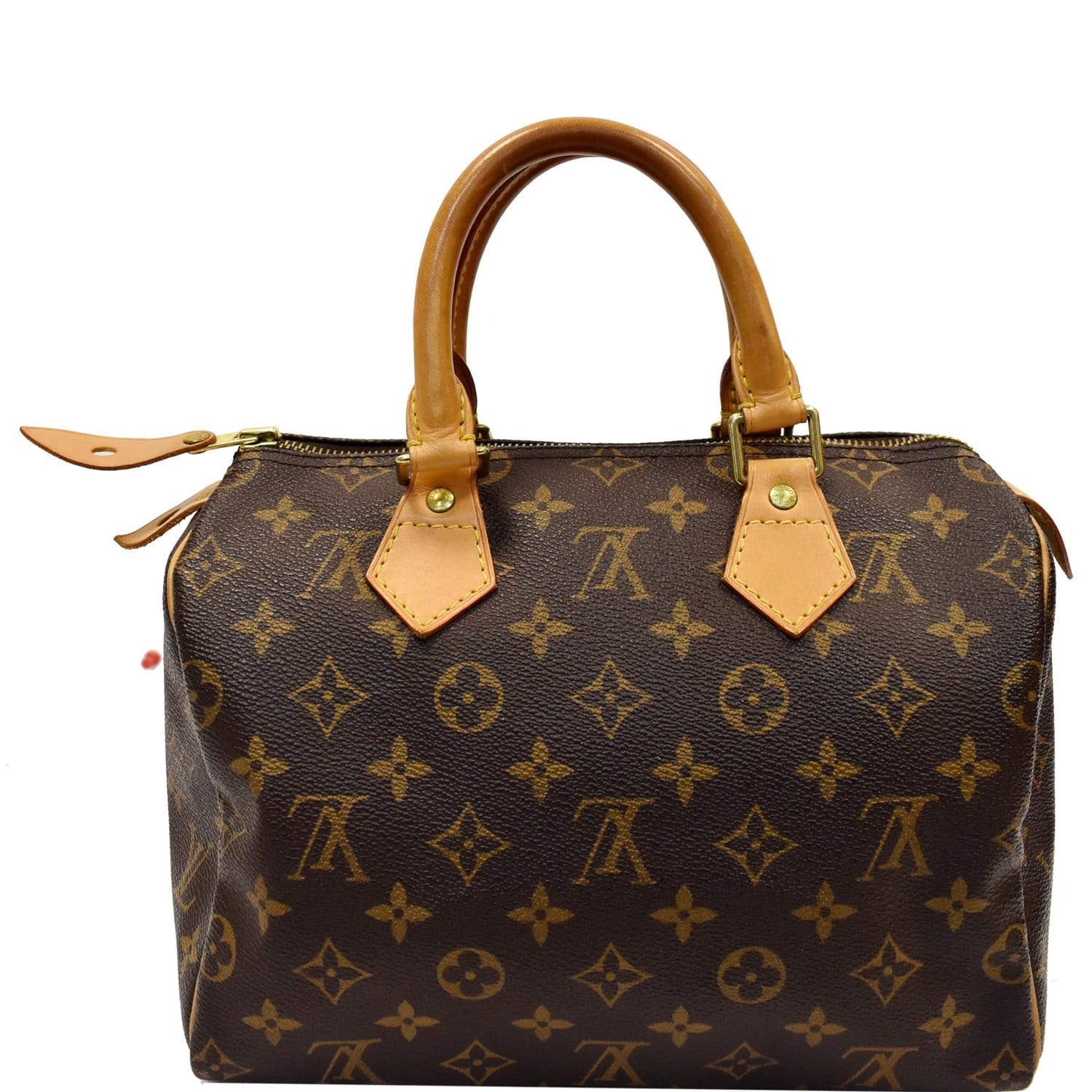 Louis Speedy Satchel Bag Canvas Monogram Travel Bag Bag Brown