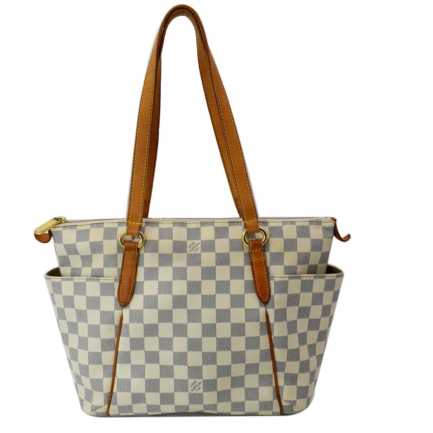 Louis Totally Pm Damier Azur Shoulder Bag White