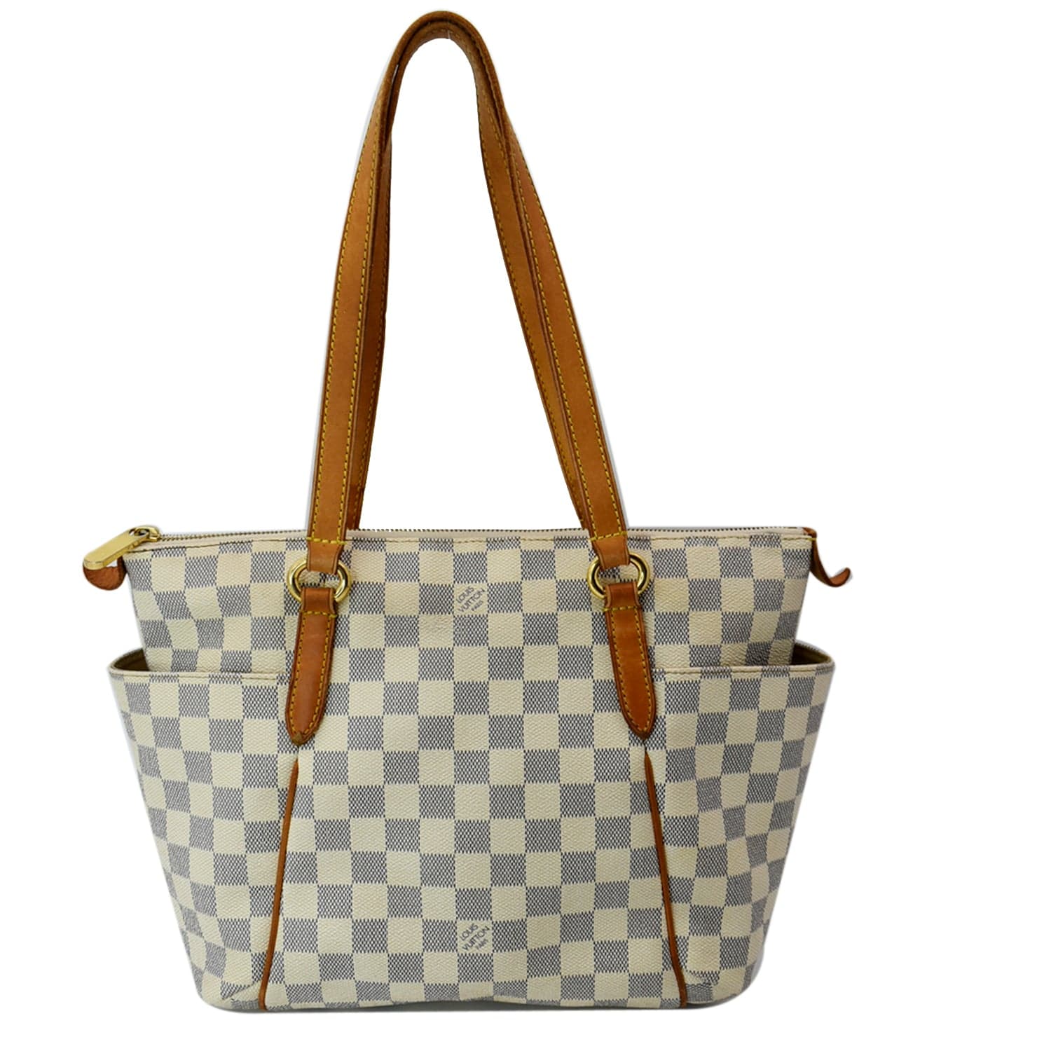 Louis Totally Pm Damier Azur Shoulder Bag White