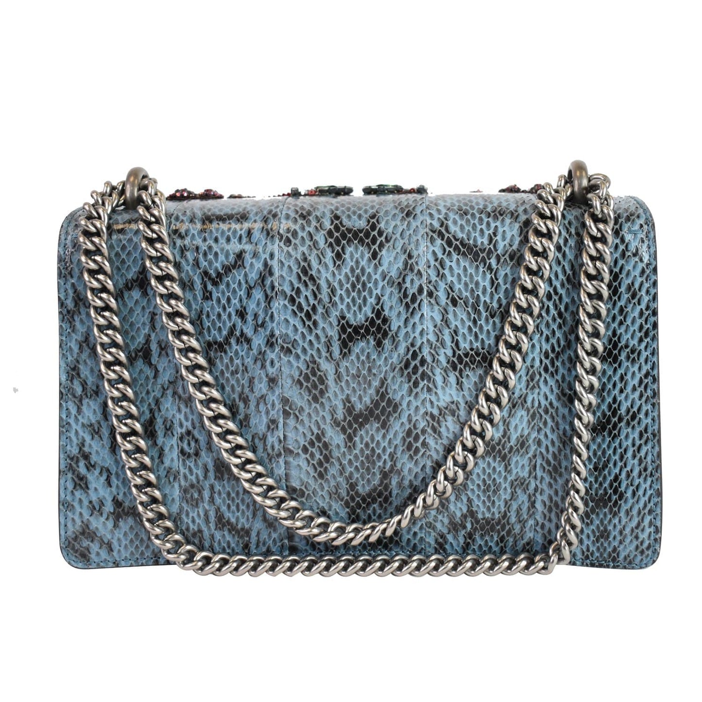Gucci Dionysus Blind For Love Python Shoulder Bag Blue Small