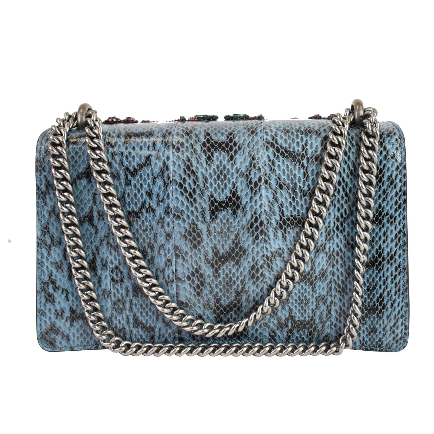 Gucci Dionysus Blind For Love Python Shoulder Bag Blue Small