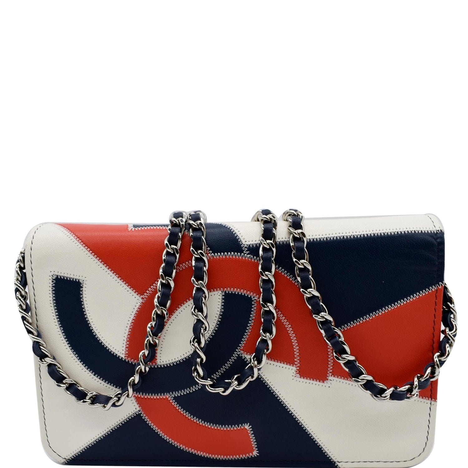 Chanel Tassel Patchwork Wallet On Multicolor Crossbody Bag Leather Chain