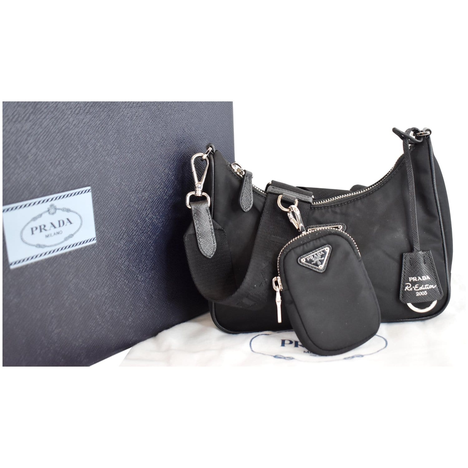 Prada Re Edition Shoulder Bag Nylon Black 3