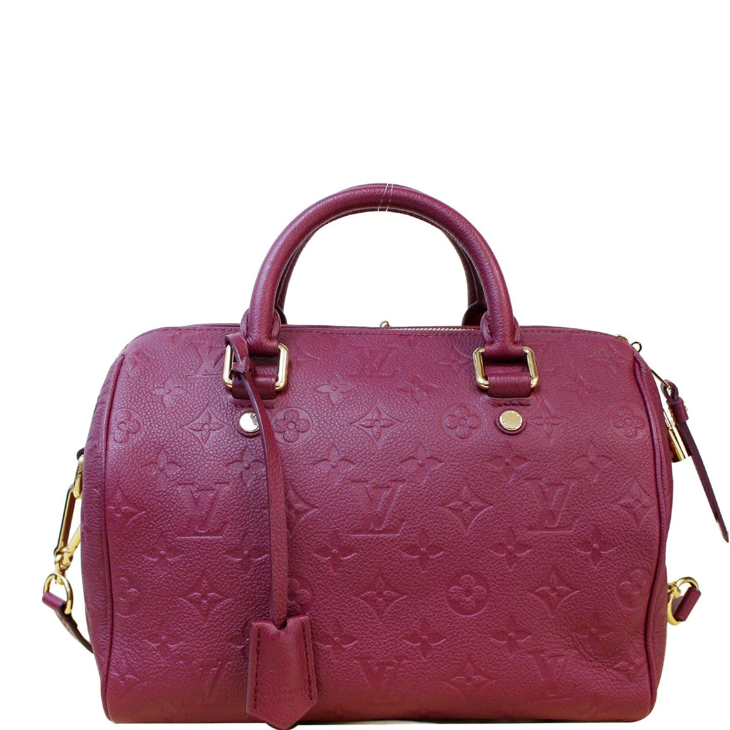 Louis Speedy Bandouliere Empreinte Shoulder Bag Mulberry Leather
