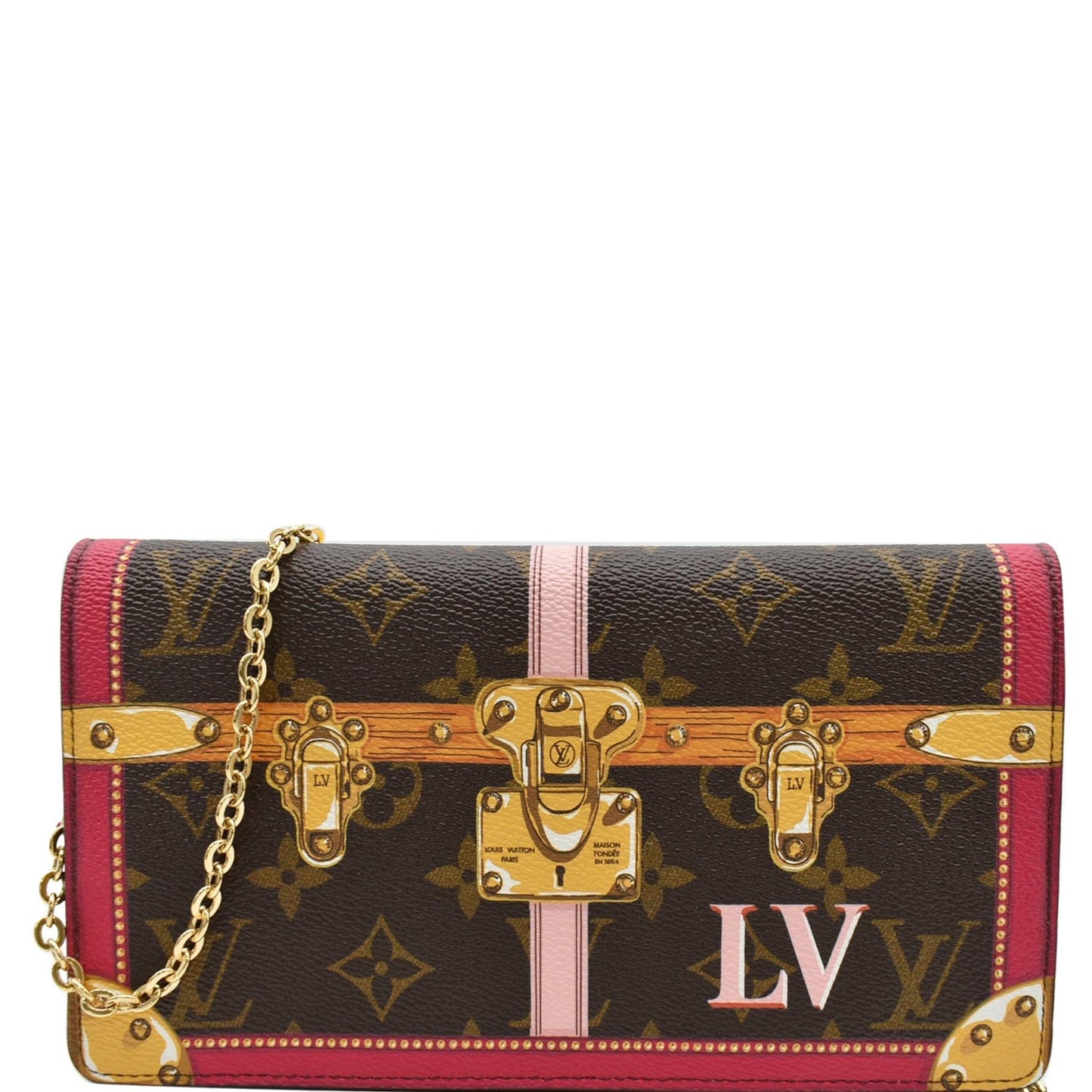 Louis Summer Trunks Pochette Shoulder Bag Canvas Monogram