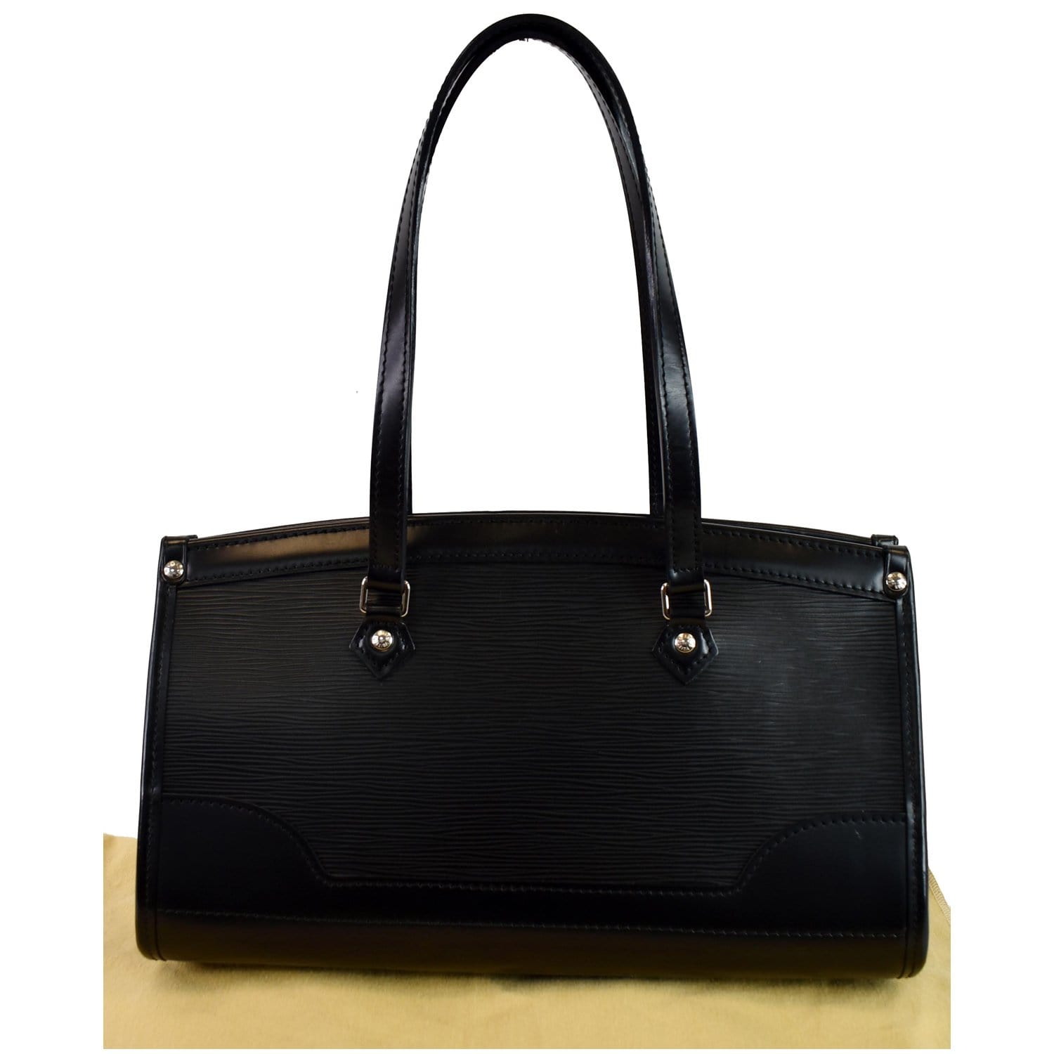 Louis Madeleine Pm Epi Shoulder Bag Leather Black